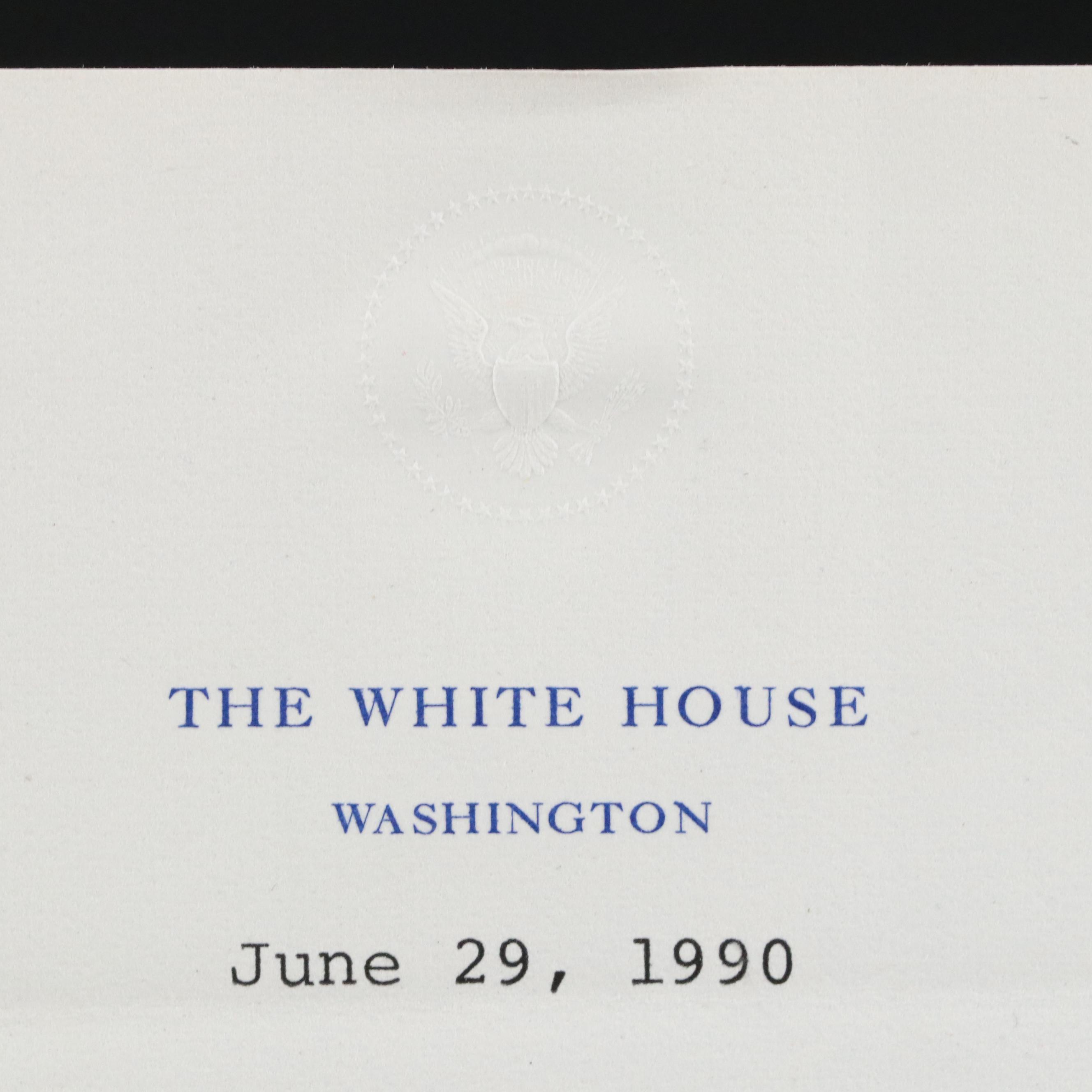 Signed George H. W. Bush Photo and Letter and Other Photograph, Late 20th C.