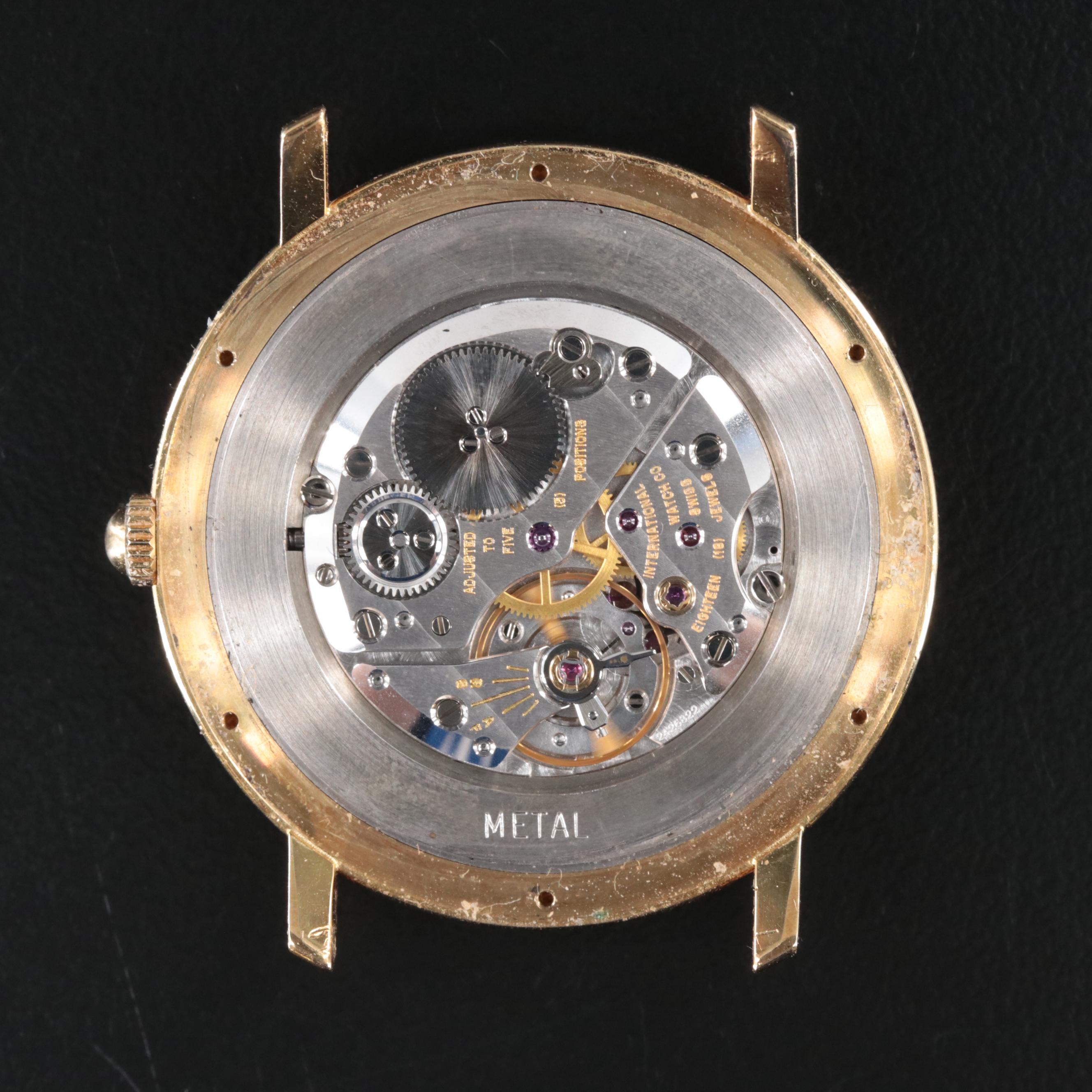 IWC Portofino 18K Gold 34MM Manual Wind Watch