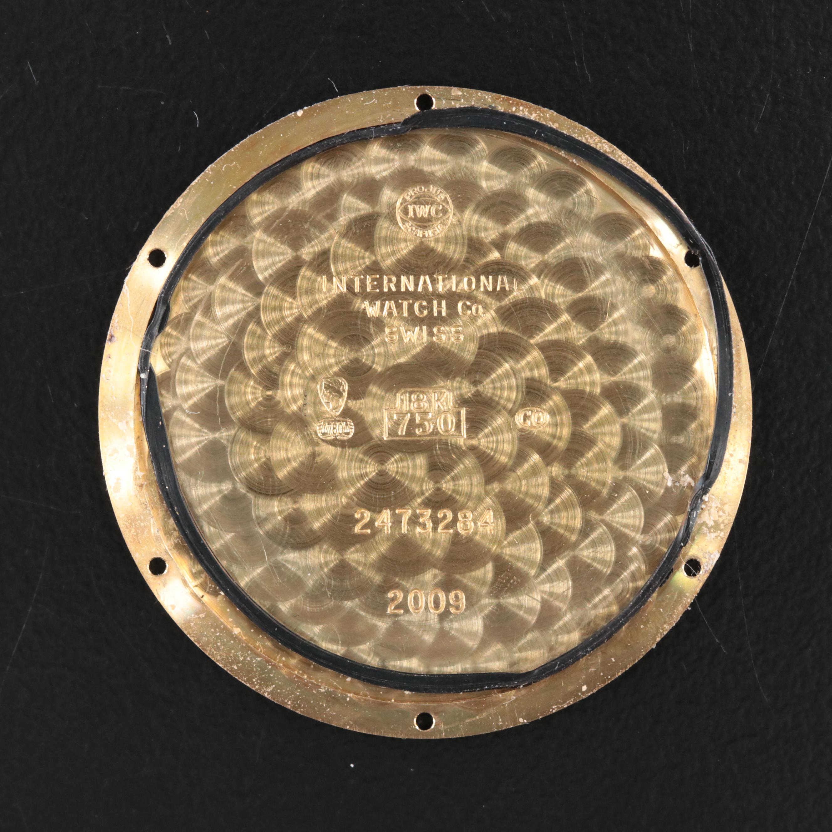 IWC Portofino 18K Gold 34MM Manual Wind Watch