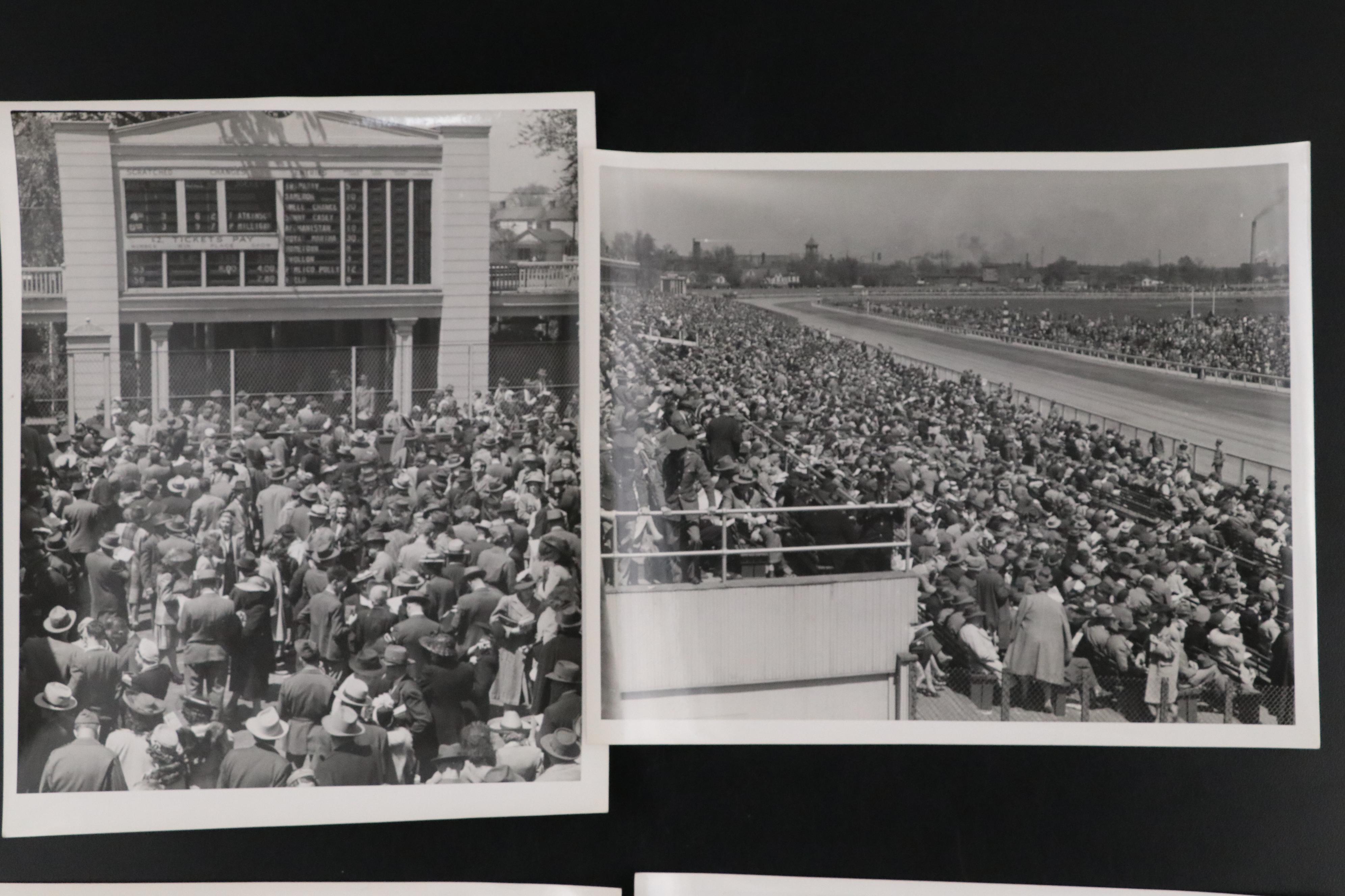Photographs of 1943 Kentucky Derby Including Johnny Longden, Parade and More