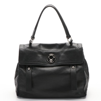 Yves Saint Laurent Muse Two Handbag in Black Leather