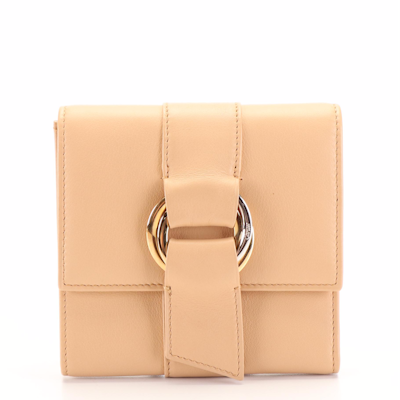 Cartier Trinity Trifold Wallet in Beige Leather