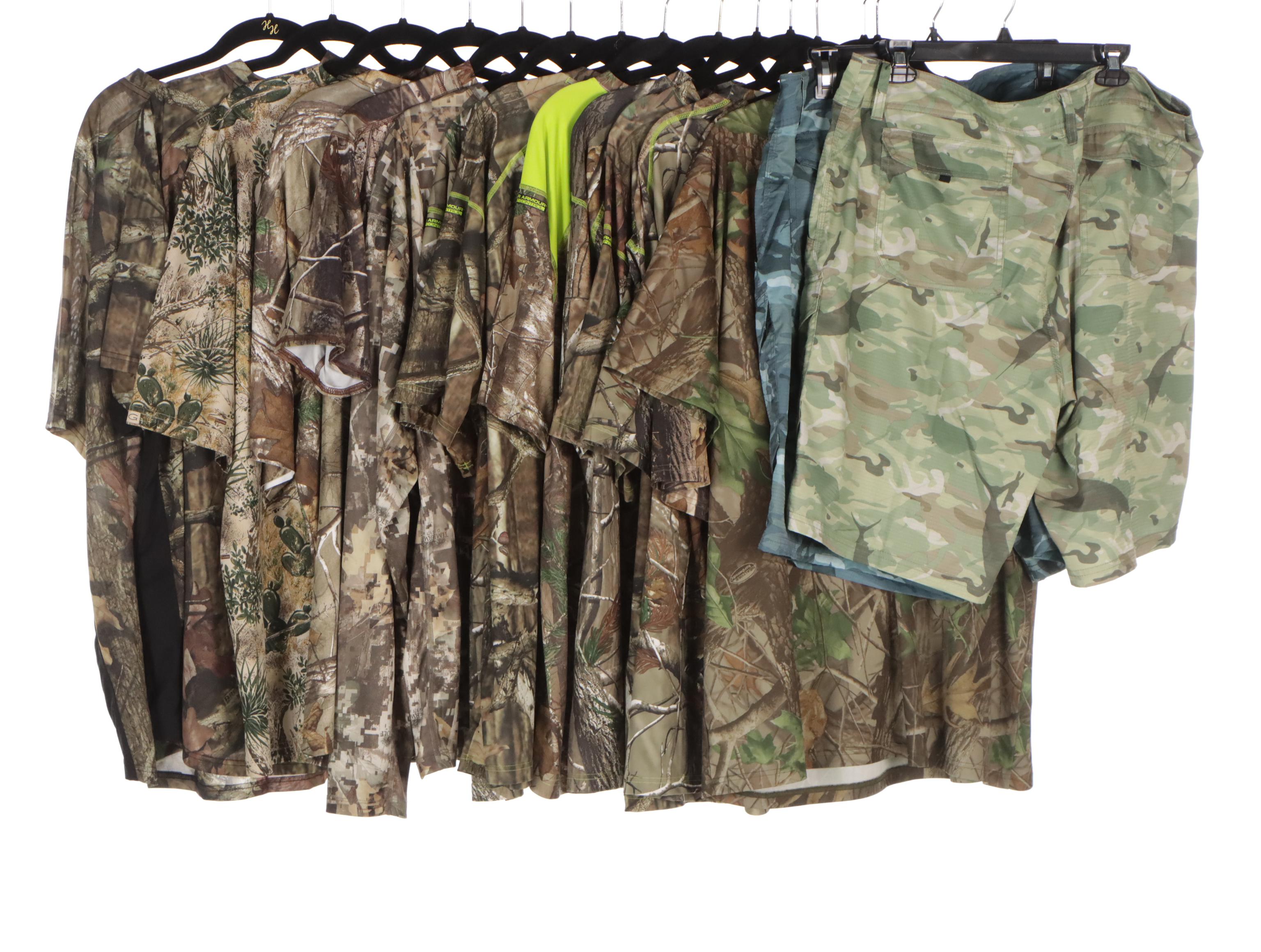 Men's Camo Dri-Fit Shorts and Shirts Featuring Under Armour, Realtree & Columbia