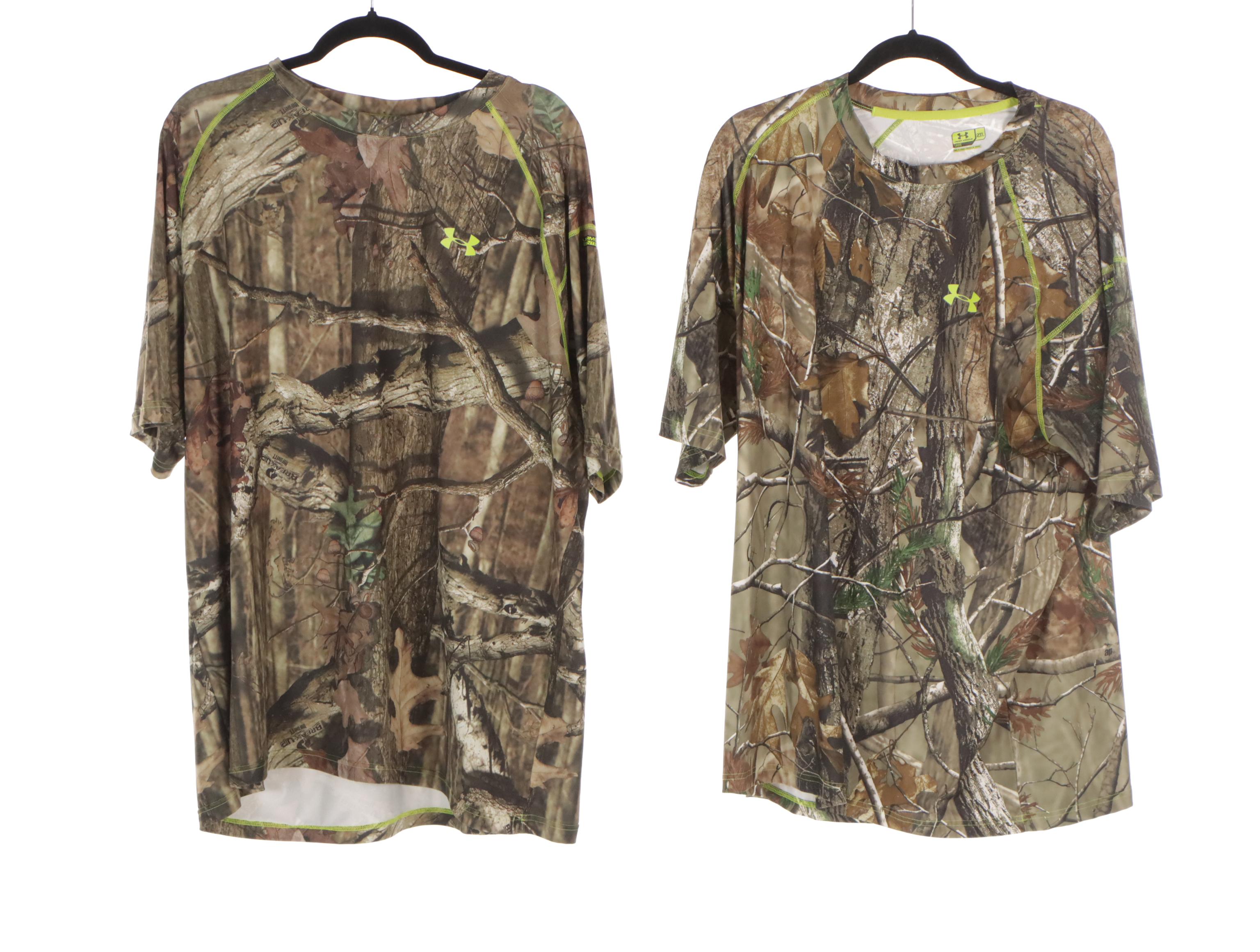Men's Camo Dri-Fit Shorts and Shirts Featuring Under Armour, Realtree & Columbia