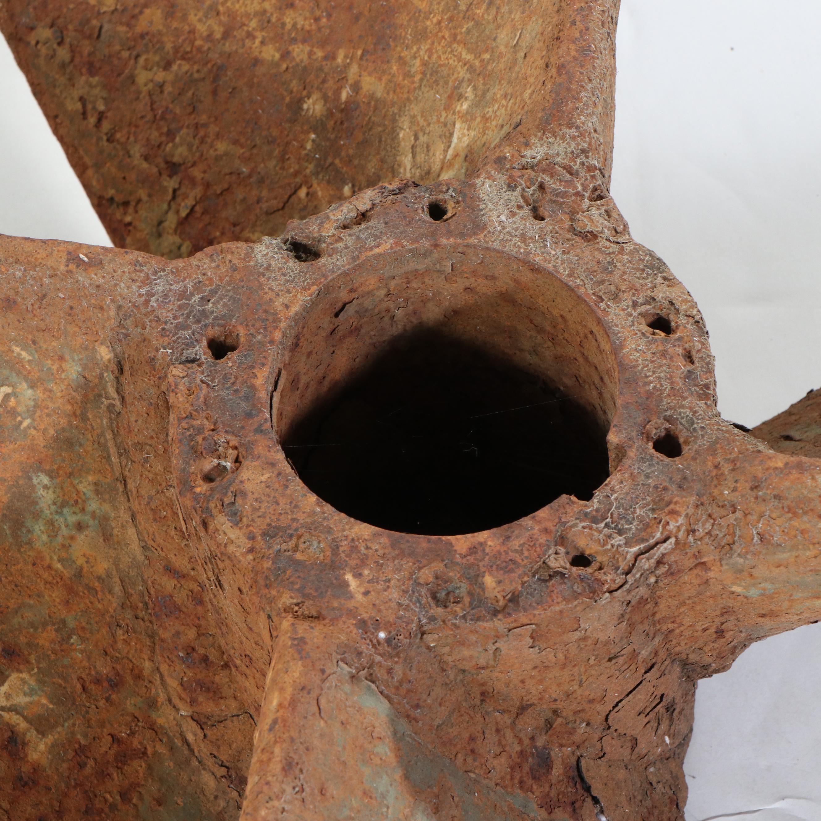 Large Cast Iron Four-Blade Boat Propeller