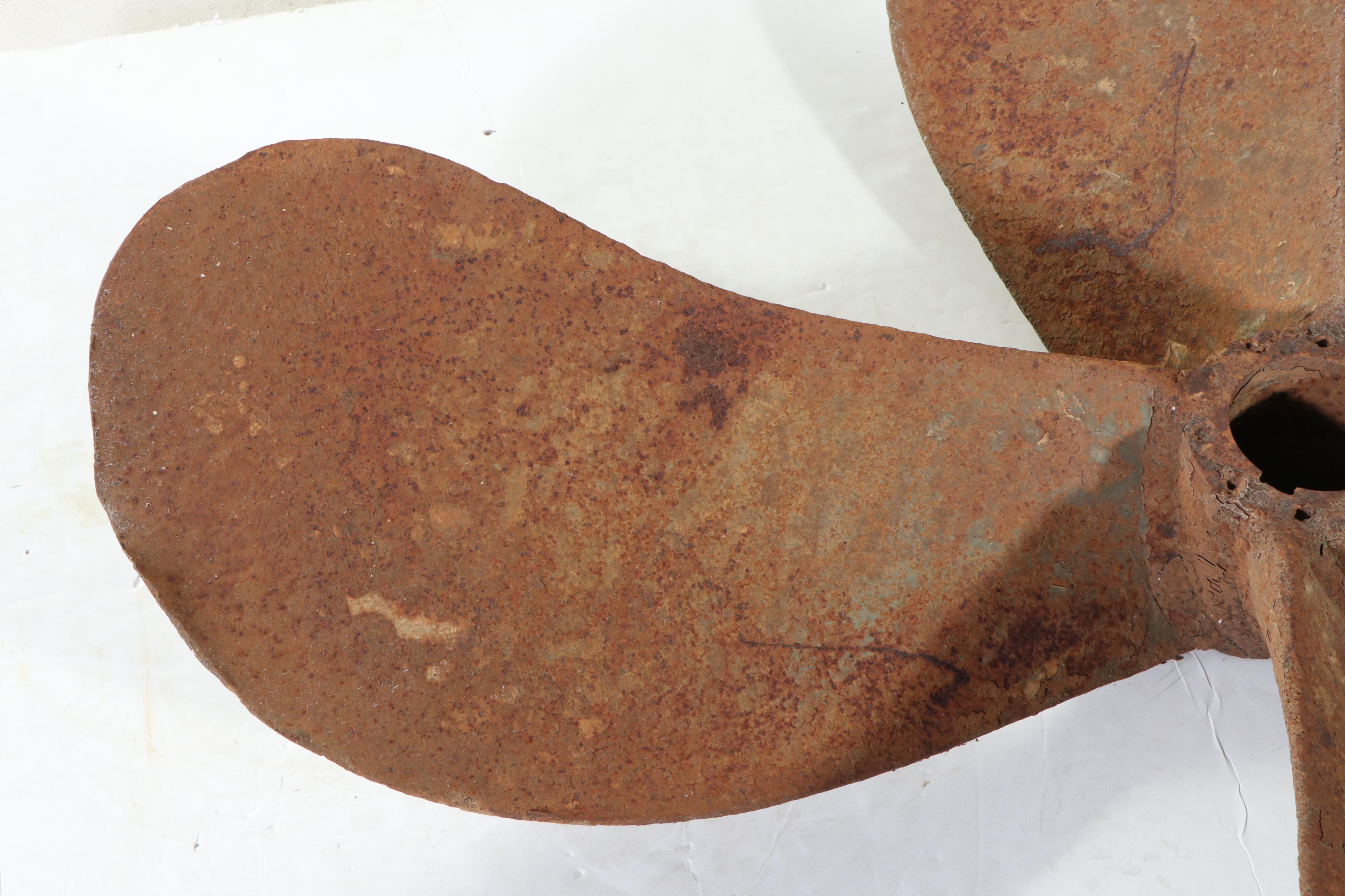 Large Cast Iron Four-Blade Boat Propeller