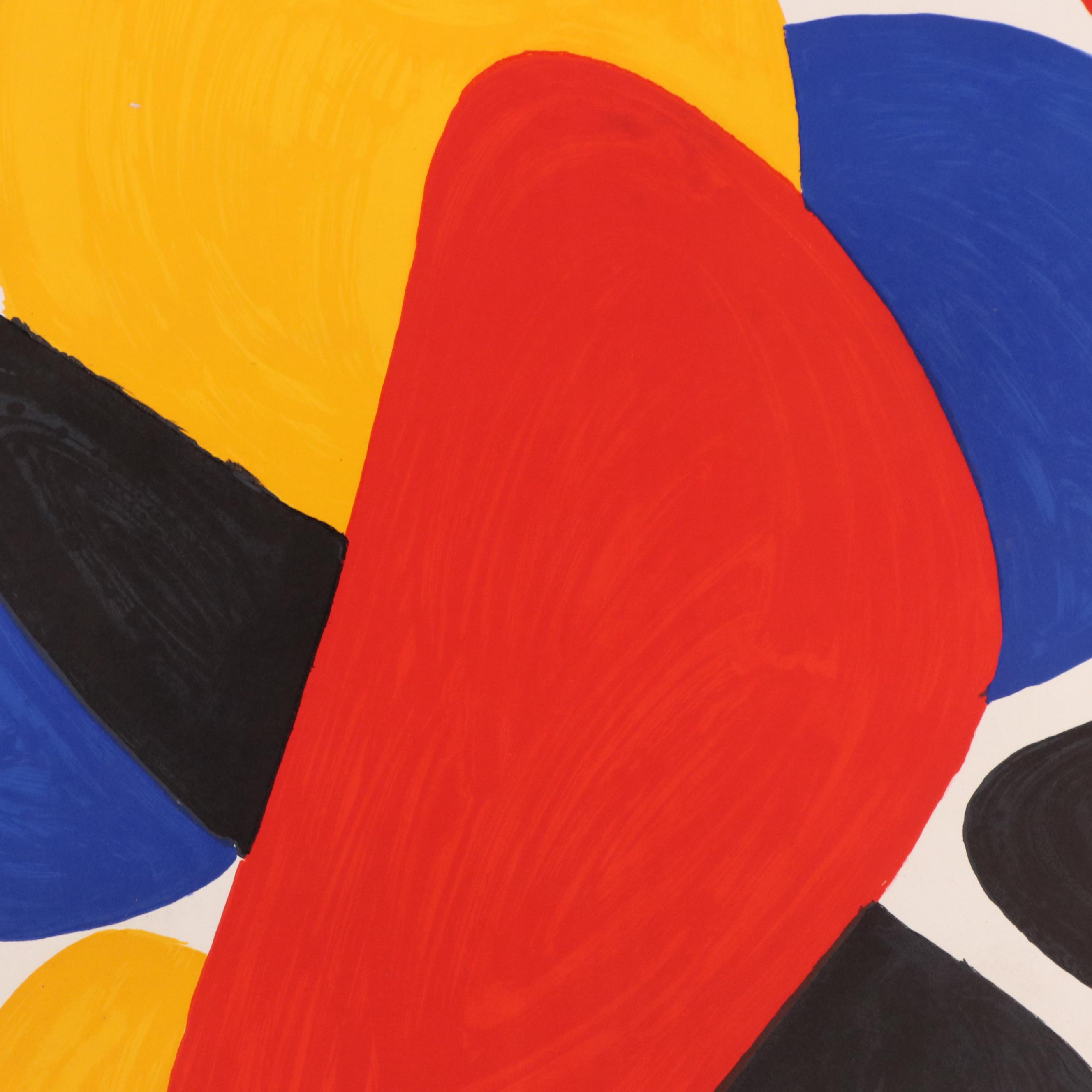 Alexander Calder Color Lithograph "Boomerang," 1974