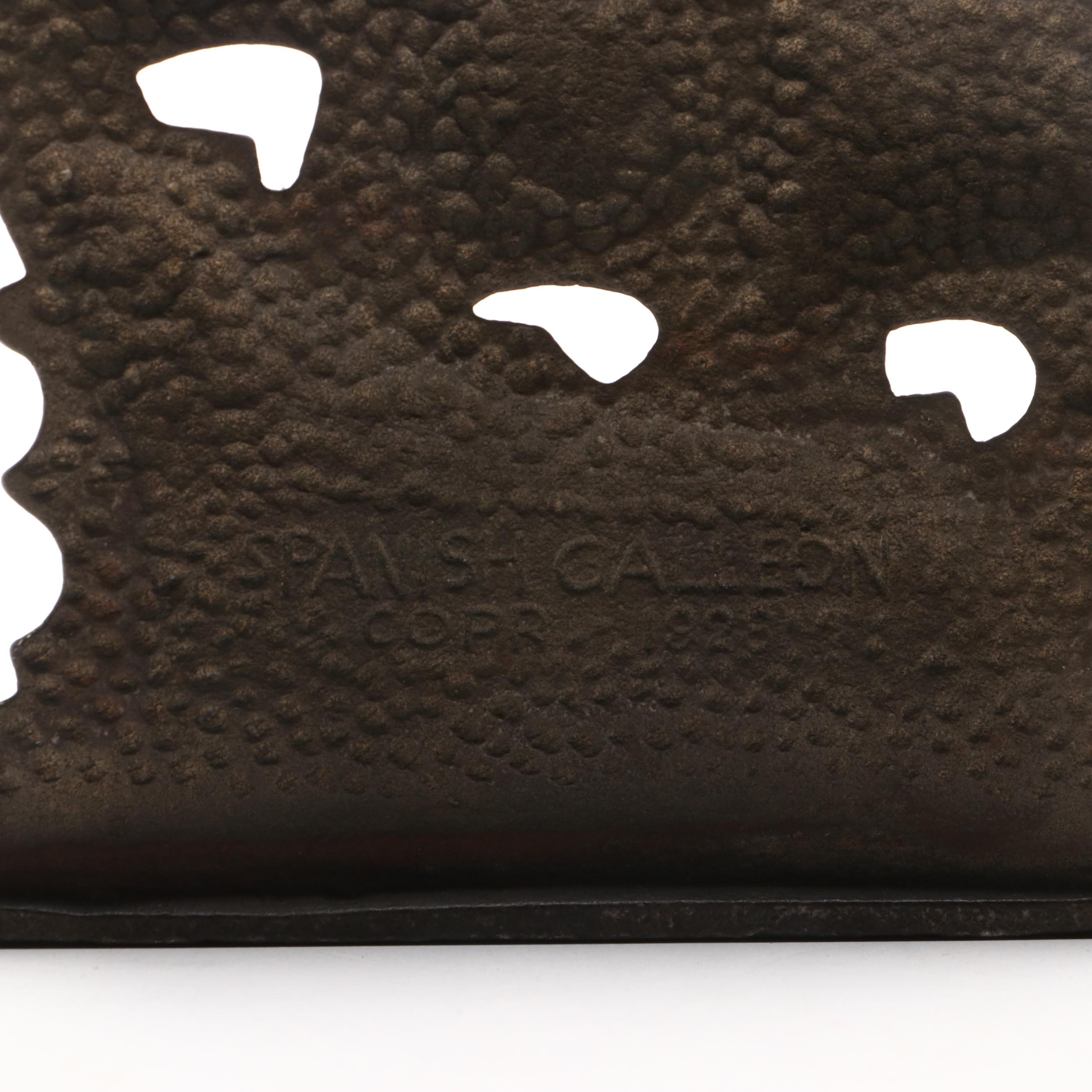 Metal "Spanish Galleon" and Other Ship Bookends, Early 20th Century