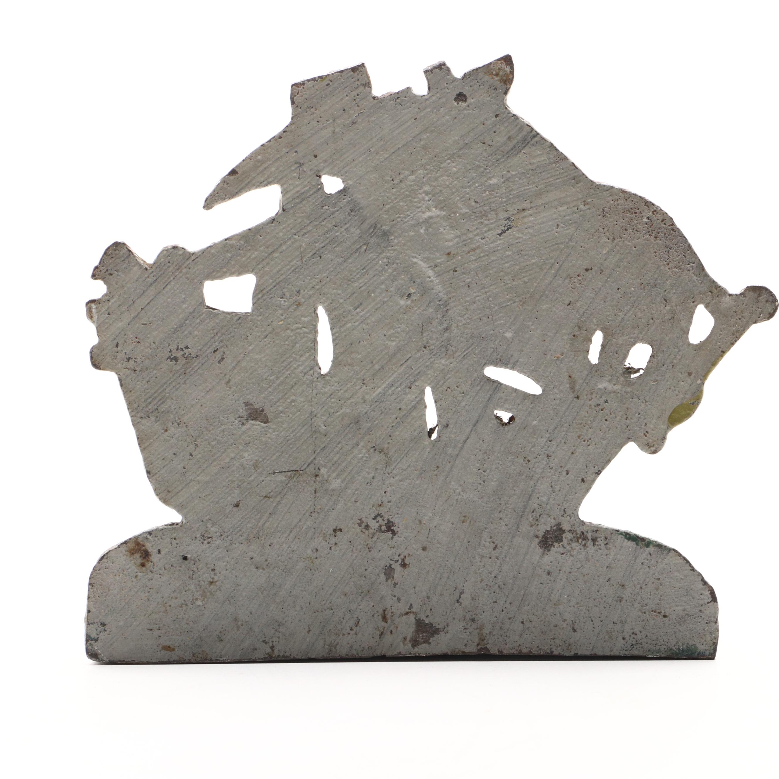 Metal "Spanish Galleon" and Other Ship Bookends, Early 20th Century