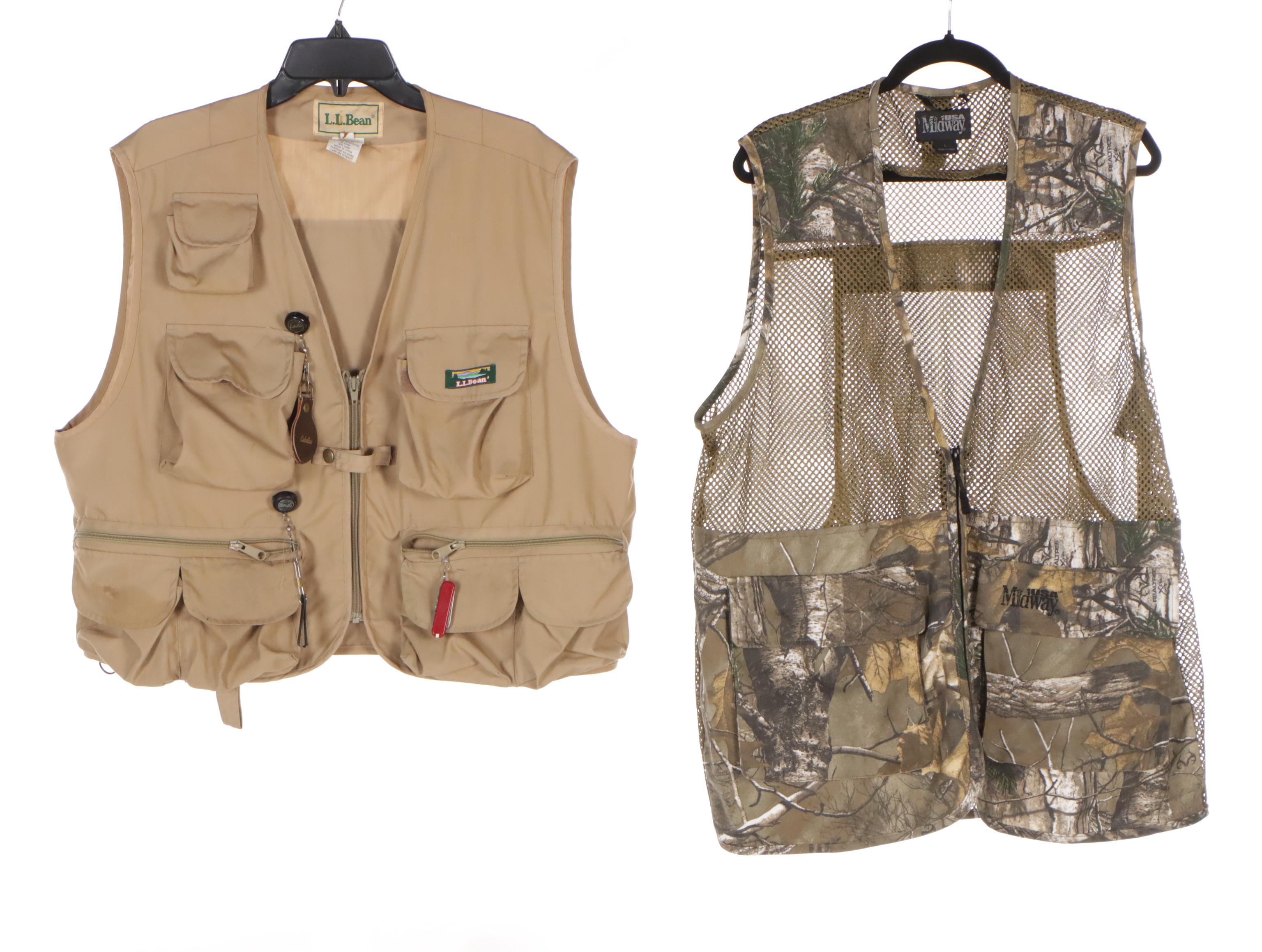 Men's Filson Quilted Jacket, L.L. Bean Fishing Vest, Orvis Rain Jacket, and More