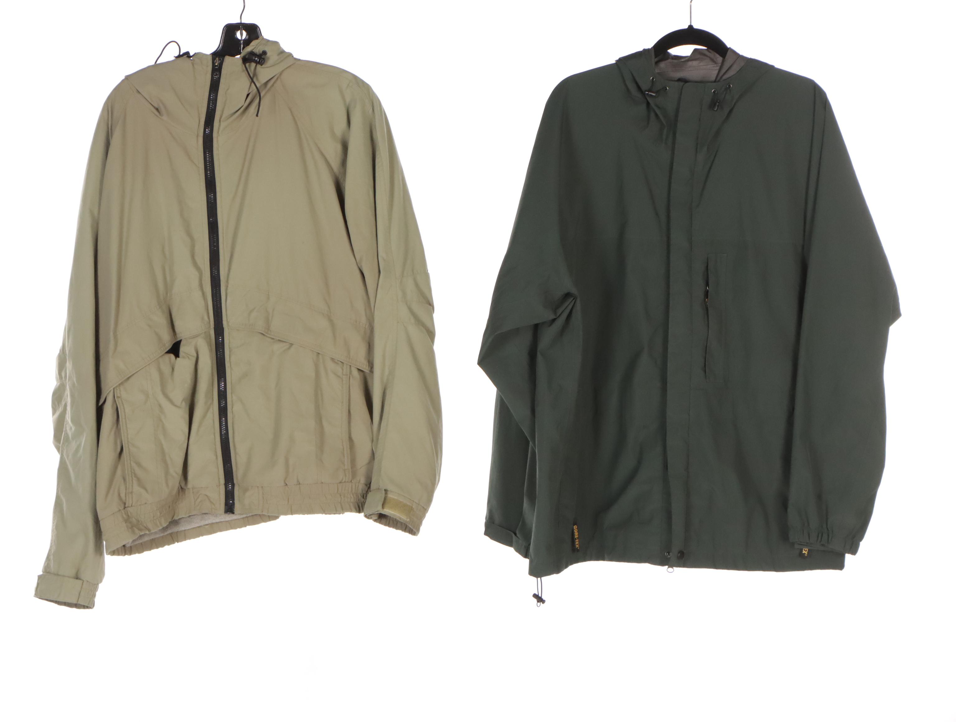 Men's Filson Quilted Jacket, L.L. Bean Fishing Vest, Orvis Rain Jacket, and More