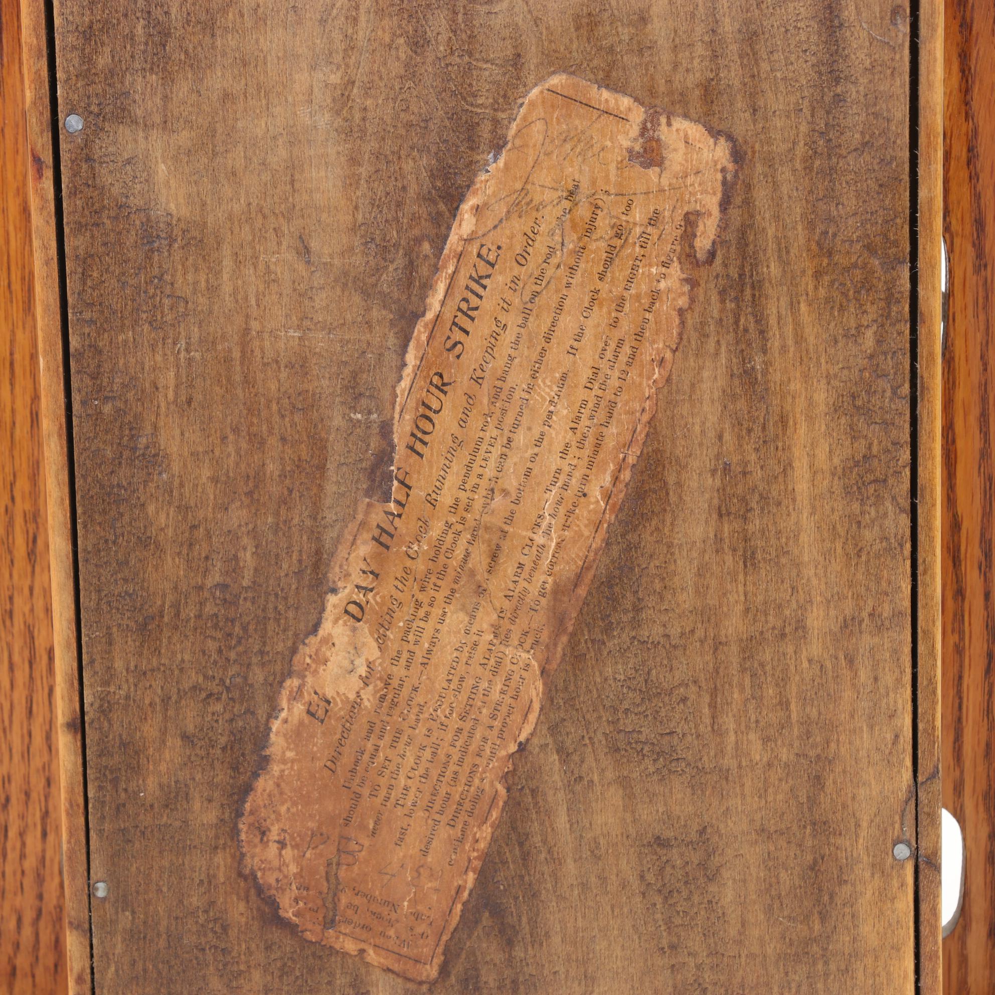 Late Victorian Style Gingerbread Oak Mantel Clock