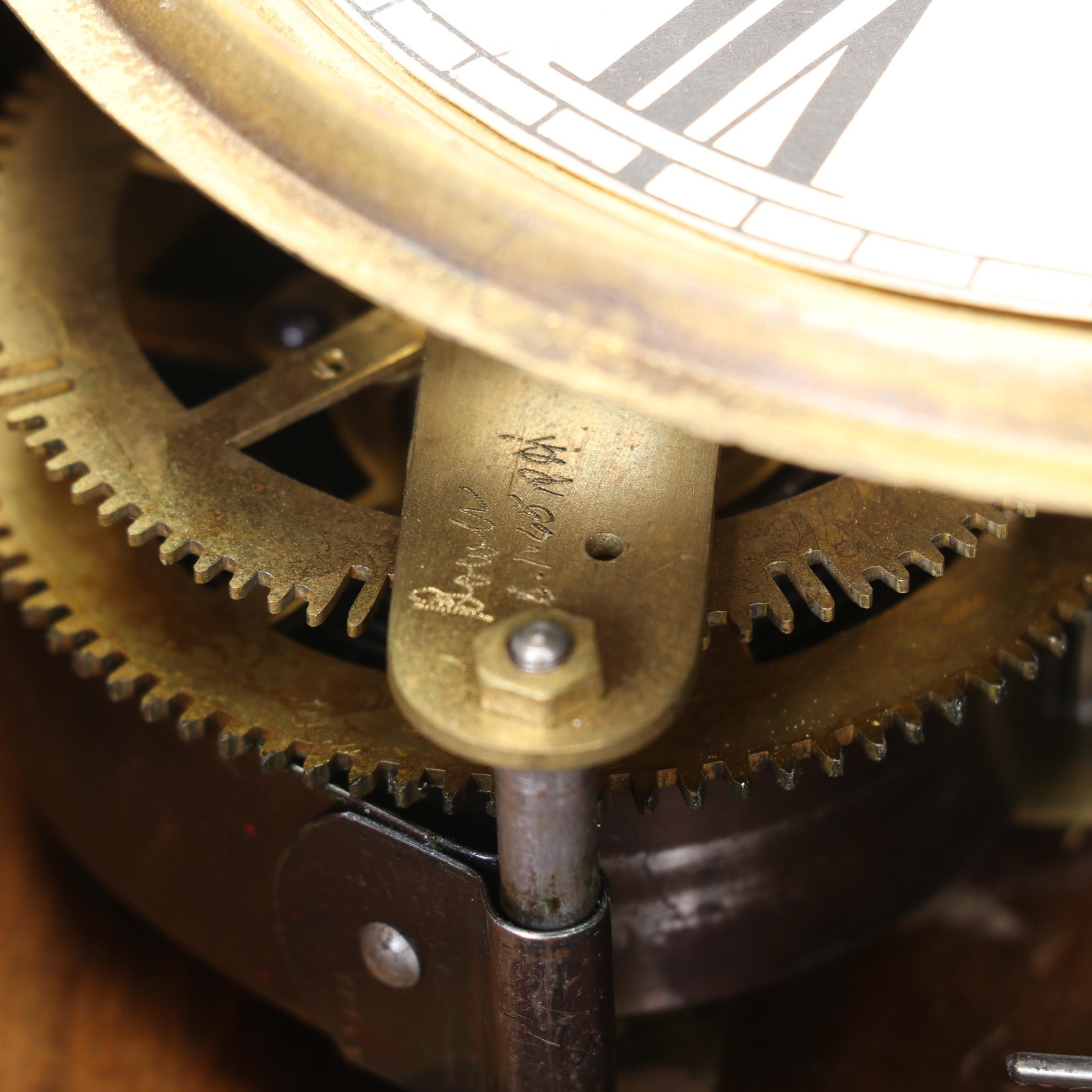 Late Victorian Style Gingerbread Oak Mantel Clock