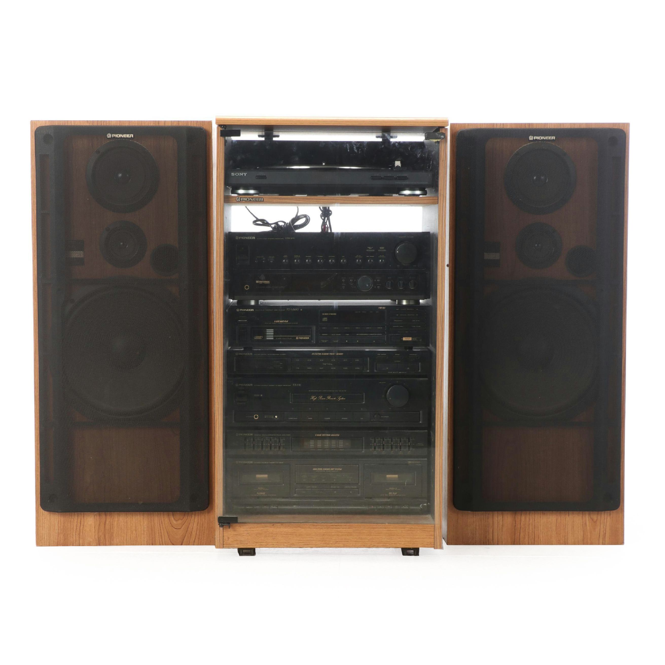 Pioneer Hi-Fi System w/. CD Player, Tape Deck, Receiver, More &  Loudspeakers