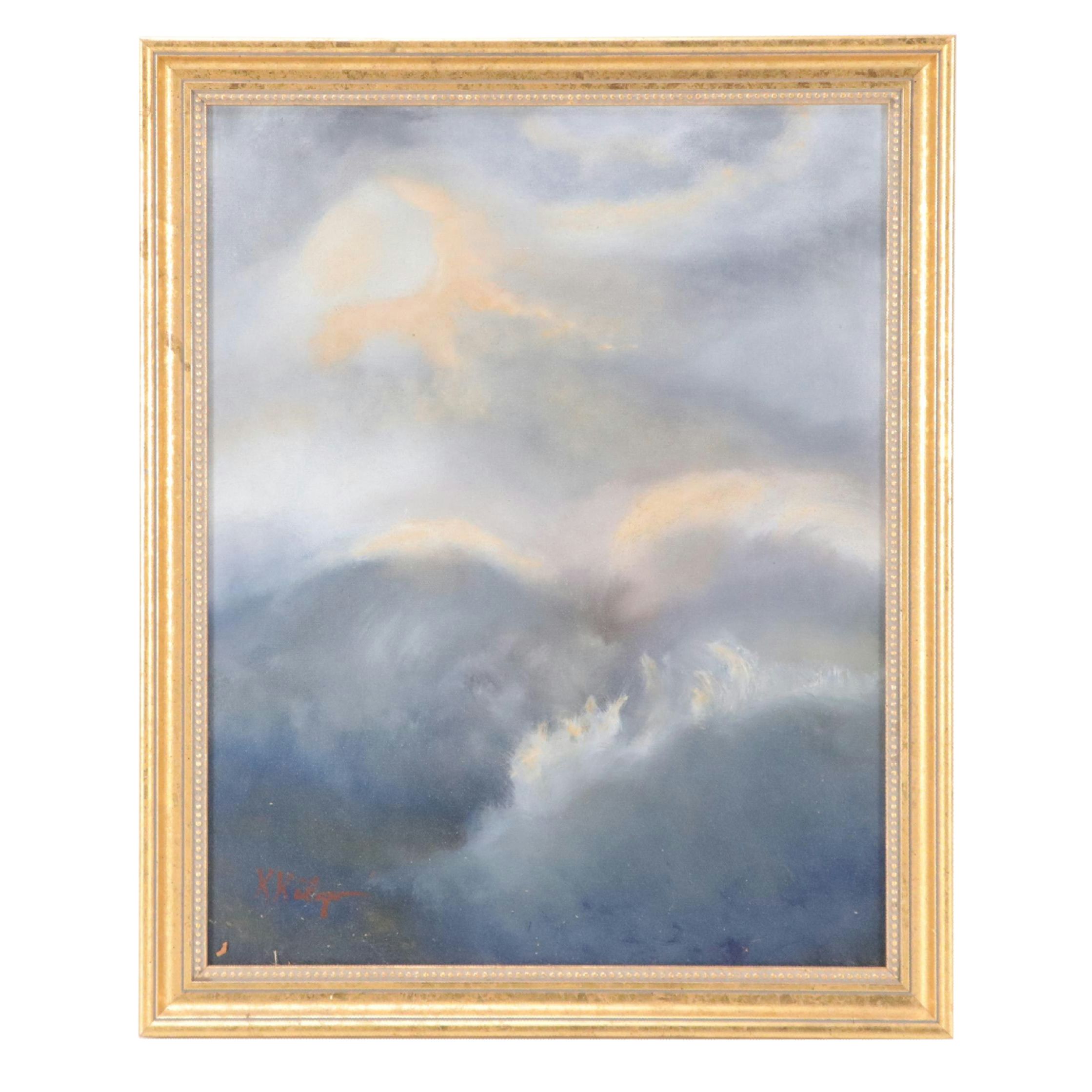 Atmospheric Skyscape Oil Painting
