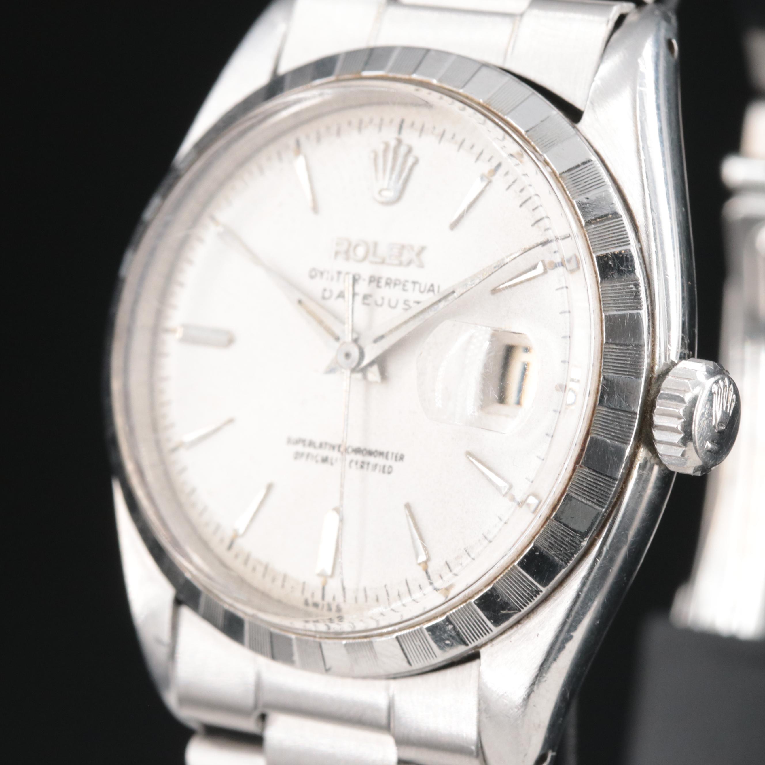 1959 Rolex Datejust 36MM Pie Pan Dial Steel Automatic Watch