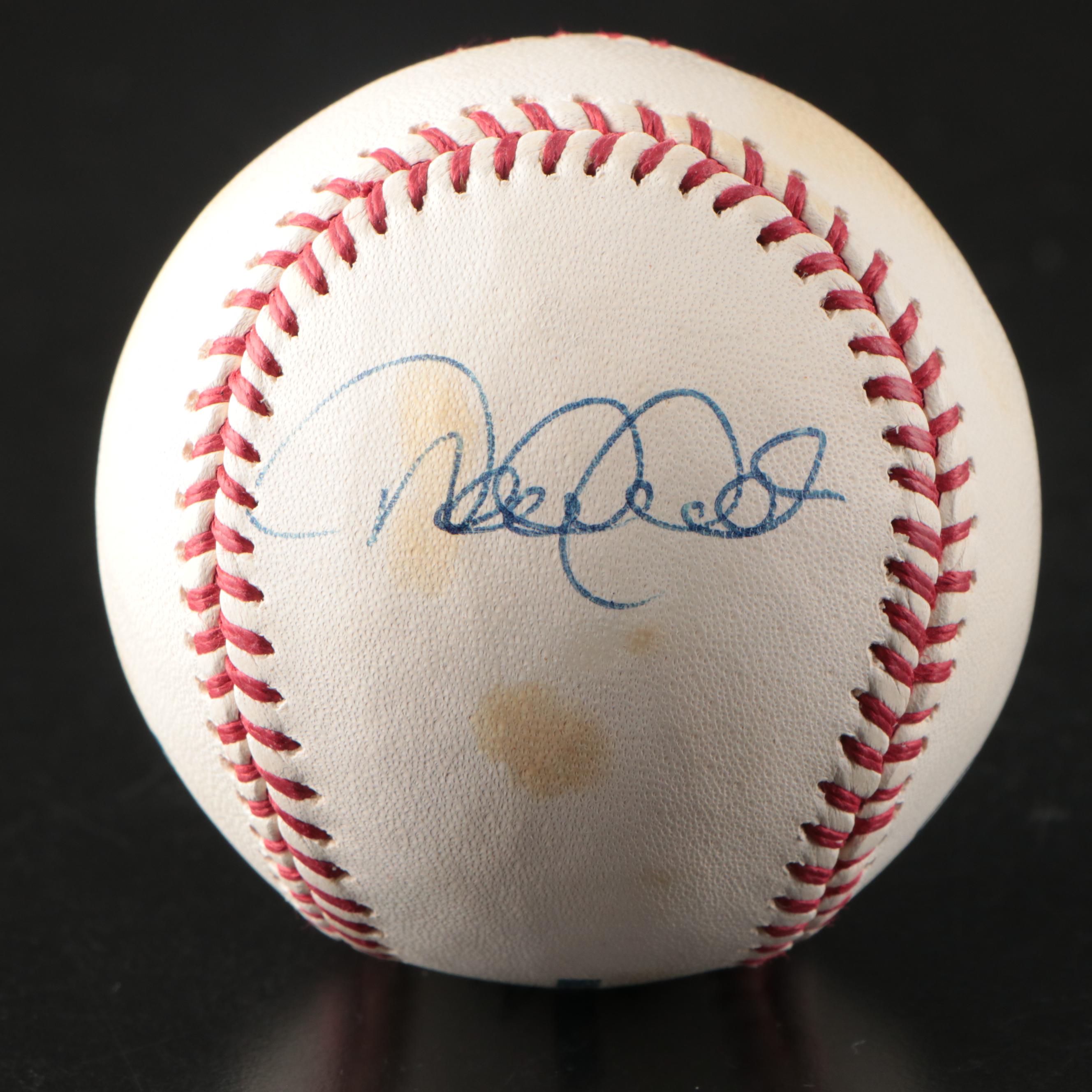 Derek Jeter Signed Rawlings Official Major League Baseball with Display
