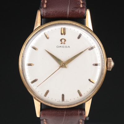 14K Omega Vintage Stem Wind Wristwatch