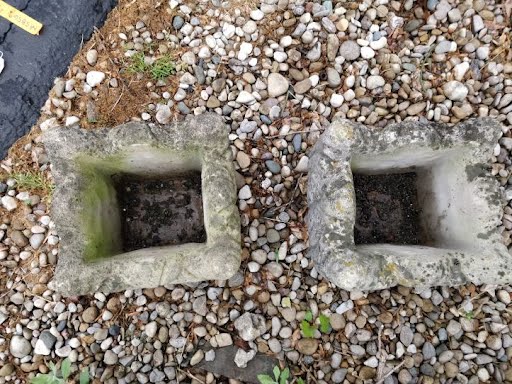 Pair of Concrete Square Planters