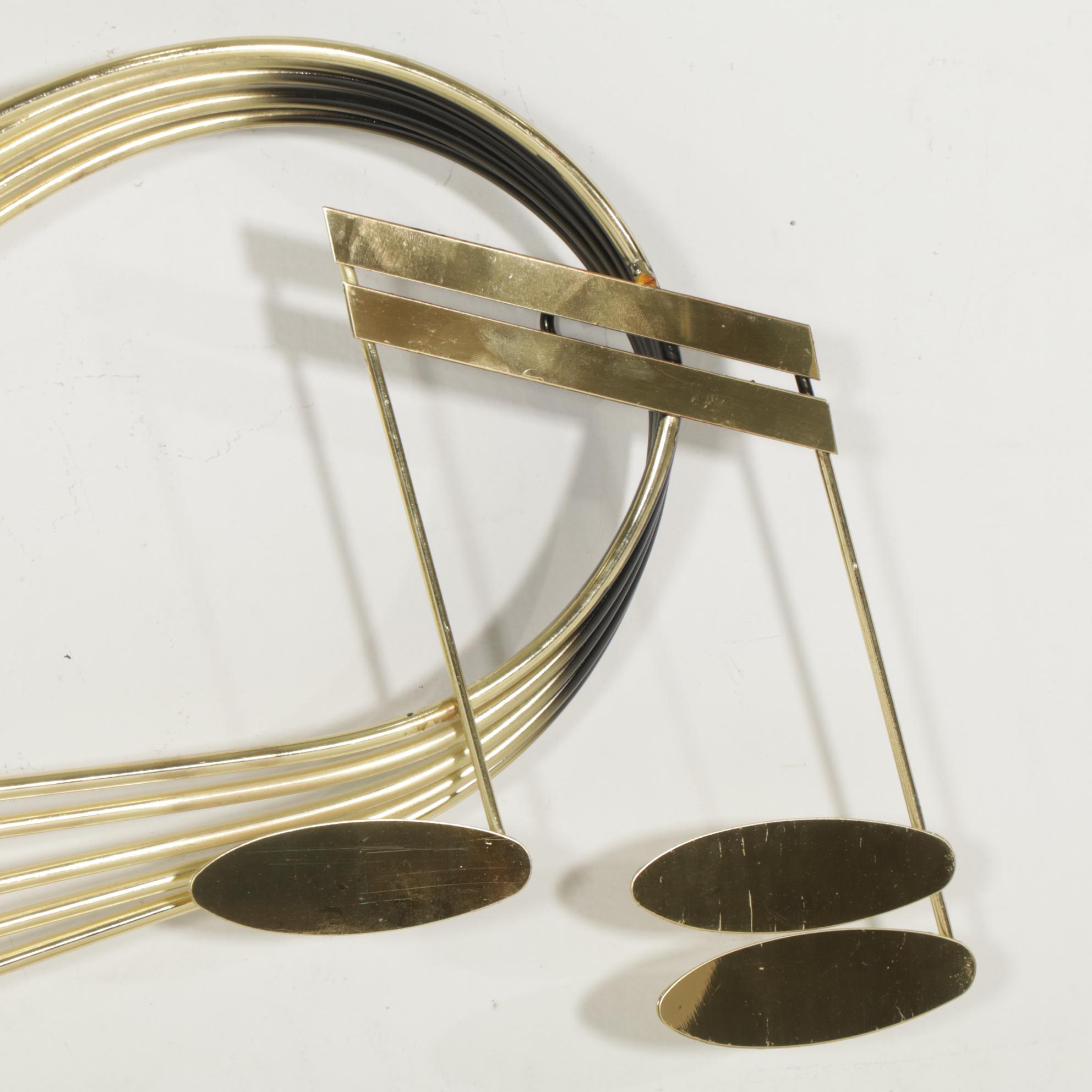 Curtis Jere Style Brass Musical Note Wall Art