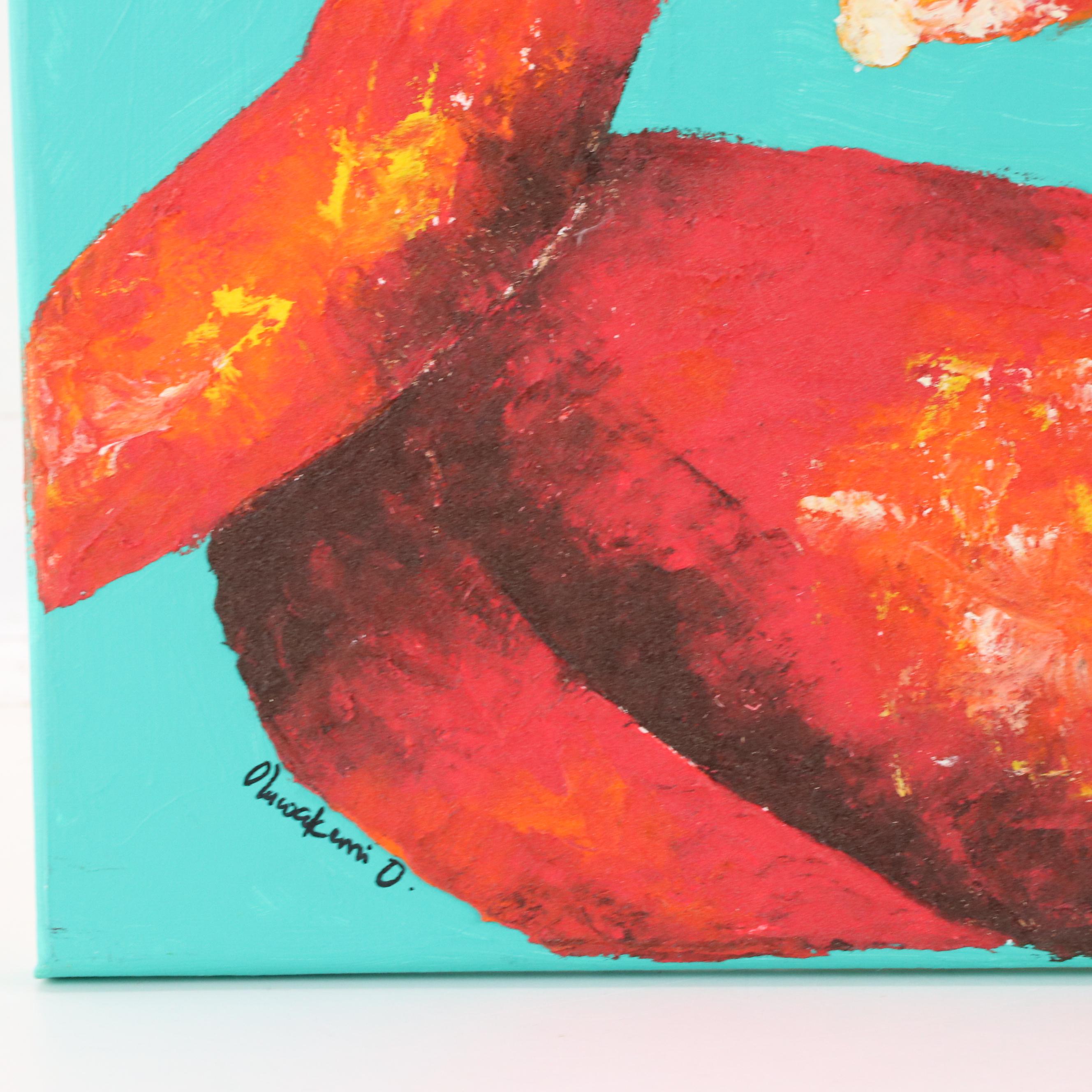 Oluwakemi Omowaire Figural Nude Oil Painting "Uncover," 2020