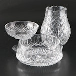 Waterford Crystal "Lismore" and Footed Bowl with Hurricane Shade