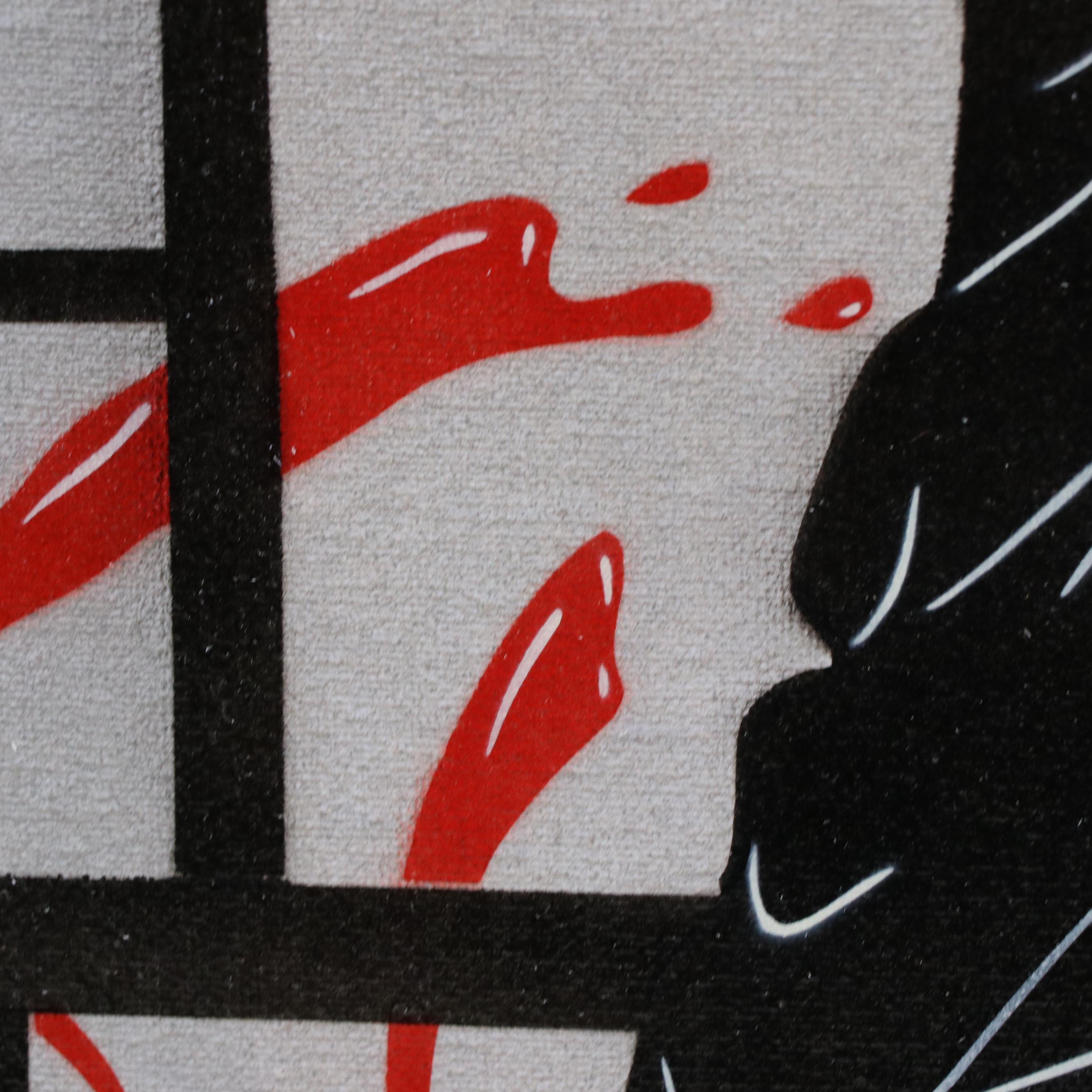 Airbrush Stencil Painting of Woman