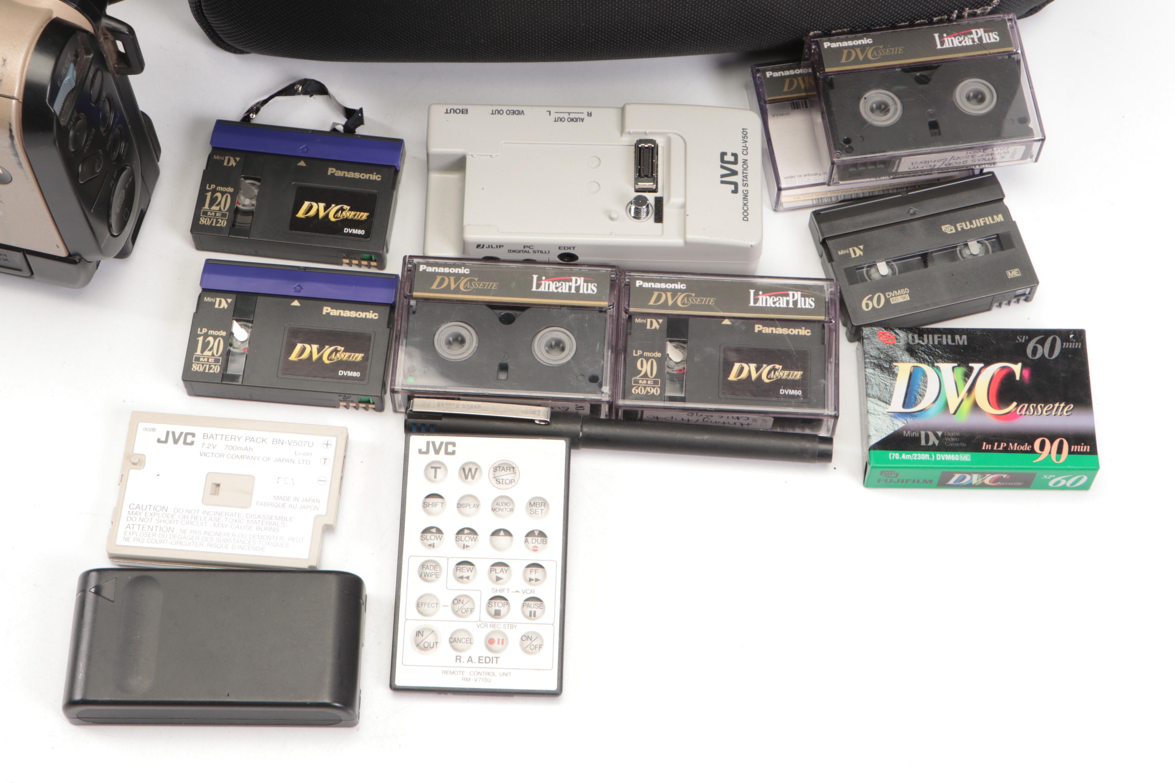 Hitachi VM-4710A Camcorder with Digital Cybercam Camcorder and More