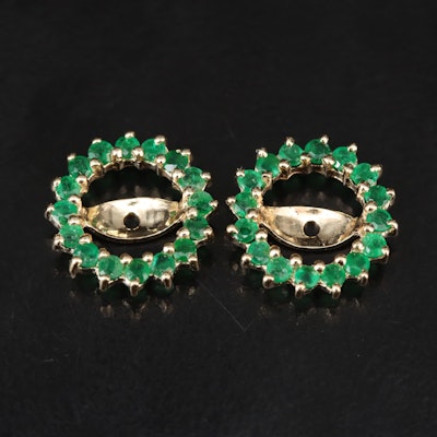 14K Emerald Earring Jackets