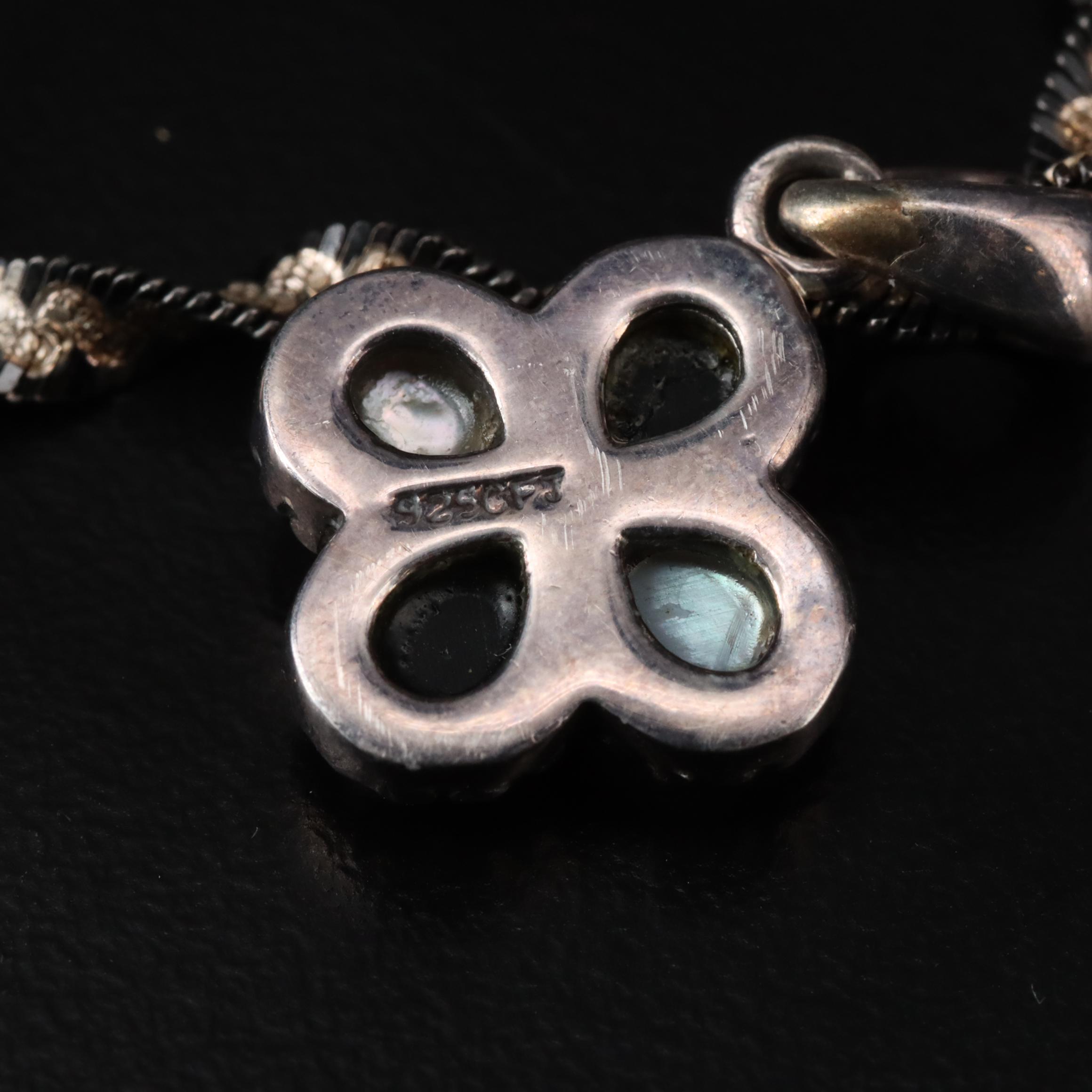 Sterling Earrings, Necklace & Pendant Including Mother-of-Pearl, Coral