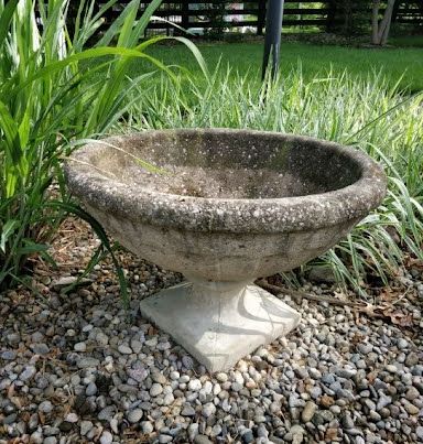 Concrete Urn Footed Outdoor Planter