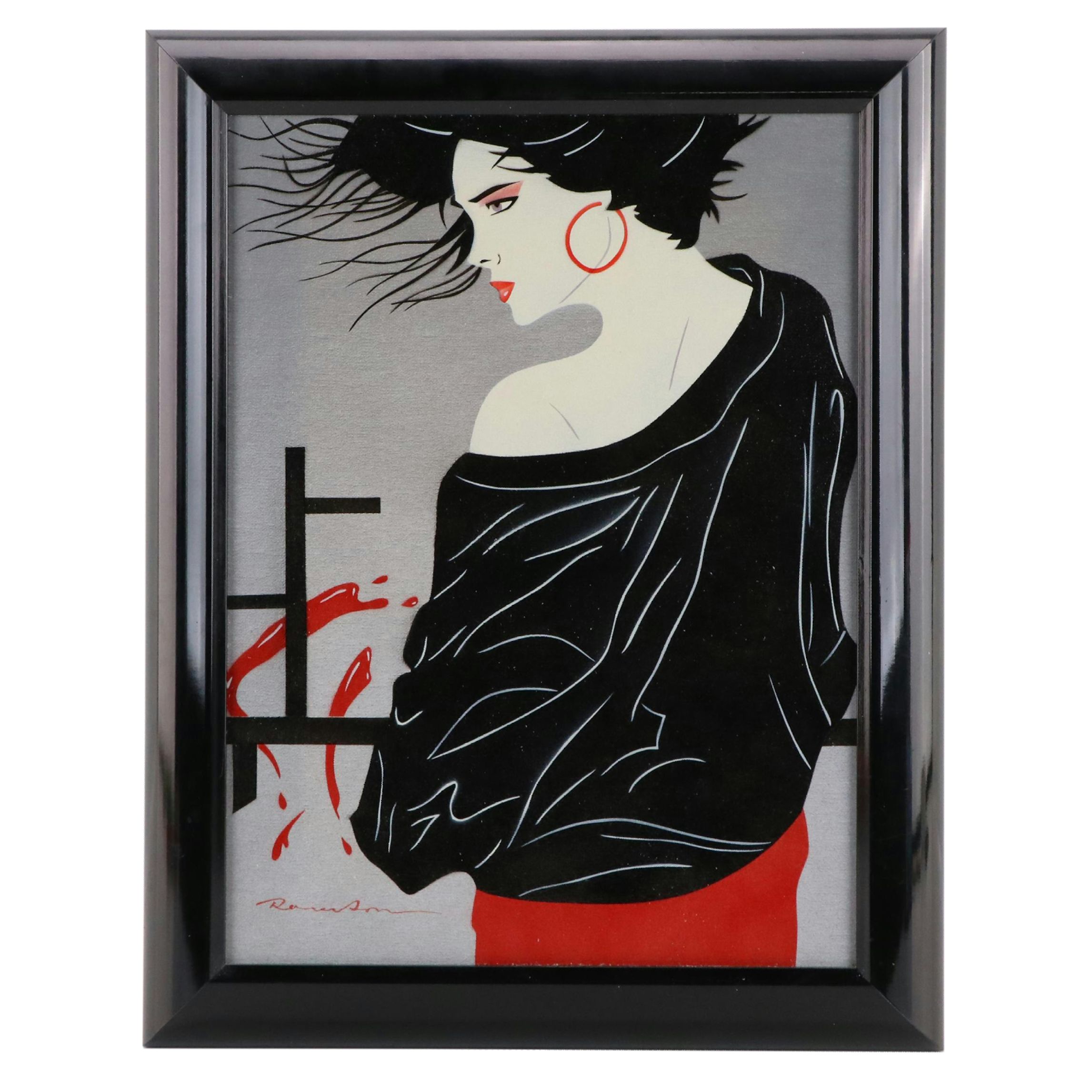 Airbrush Stencil Painting of Woman