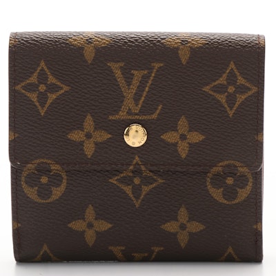 Louis Vuitton Elise Compact Wallet in Monogram Canvas and Leather