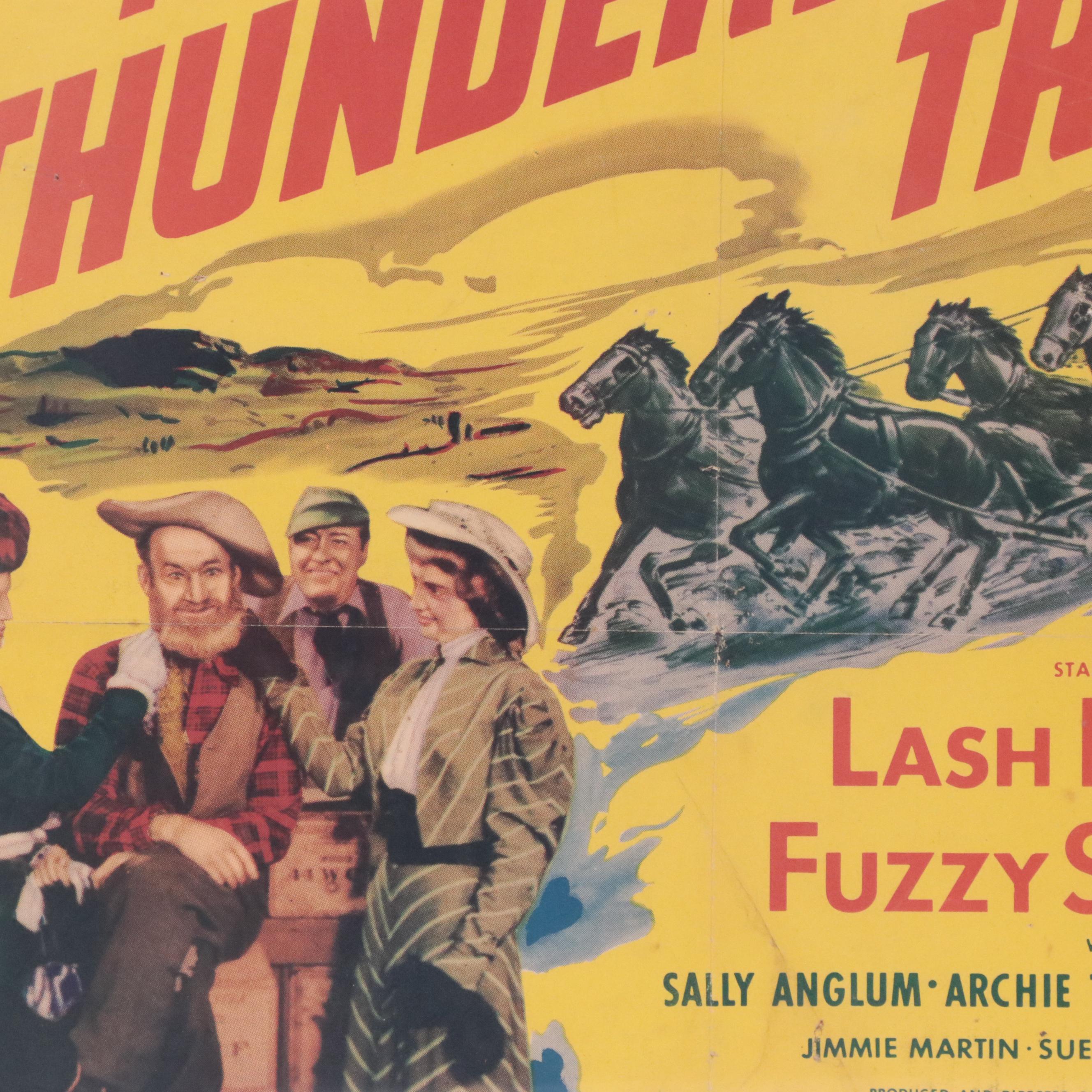"The Thundering Trail" Western Movie Poster, 1951