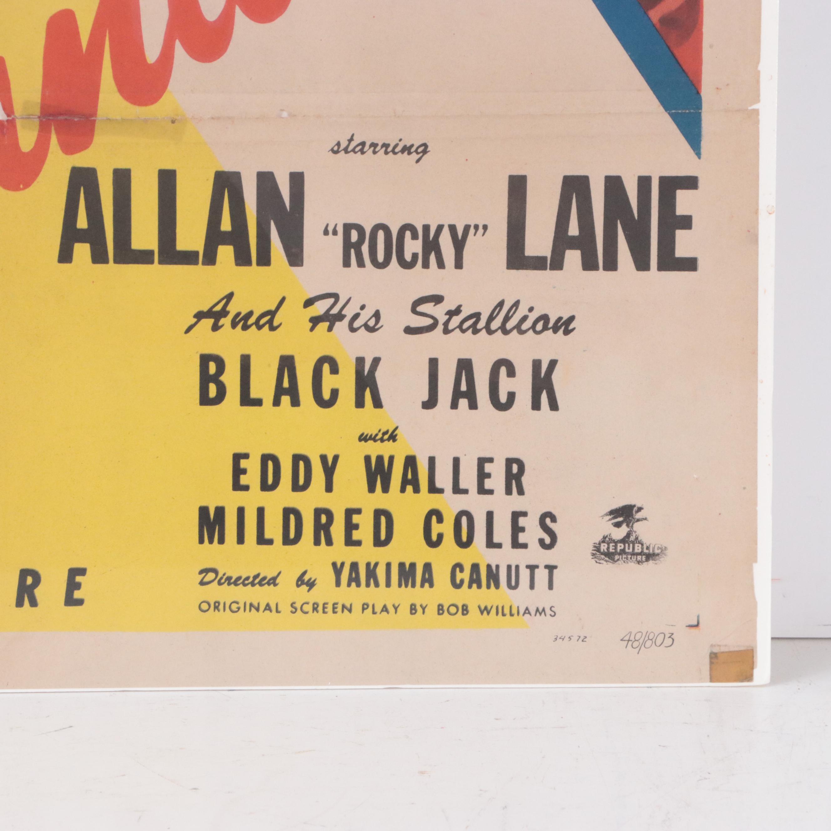 "Oklahoma Badlands" Western Movie Poster, 1948