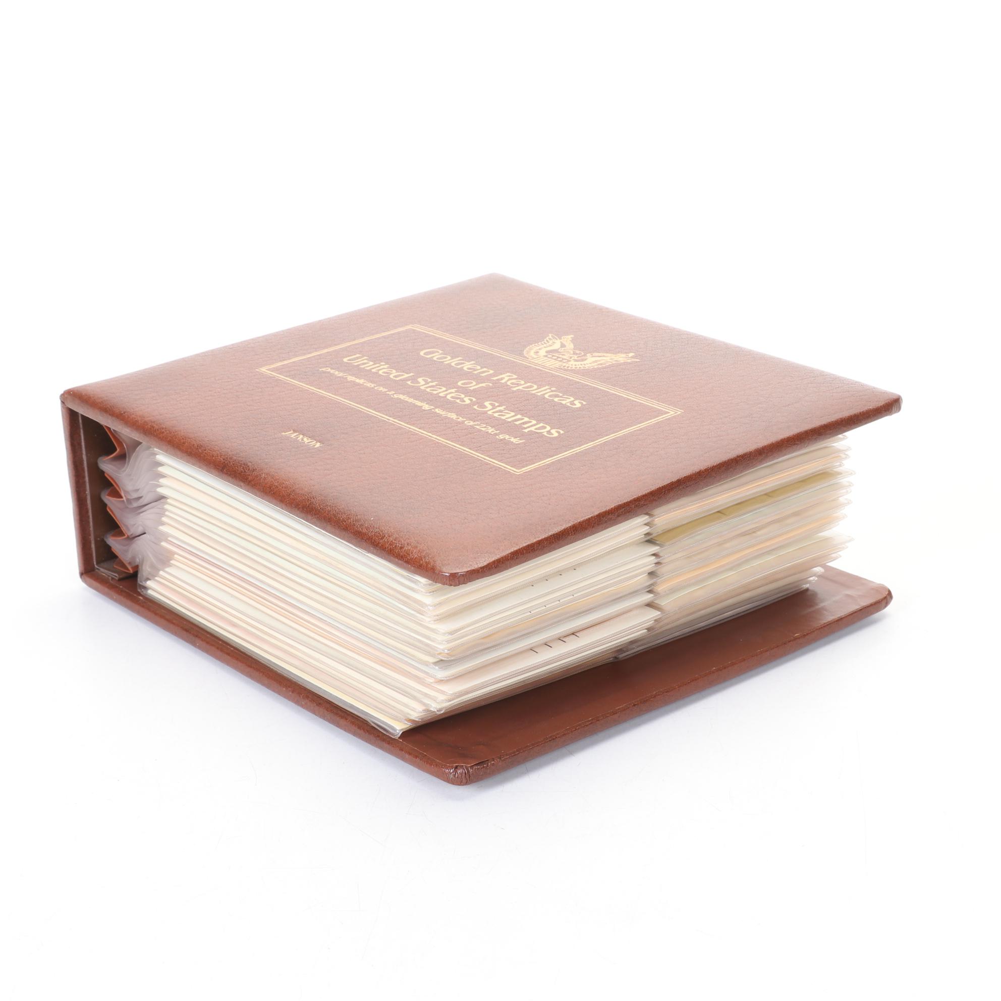 "Golden Replicas of United States Stamps" Proof Replicas in 22K Gold Foil