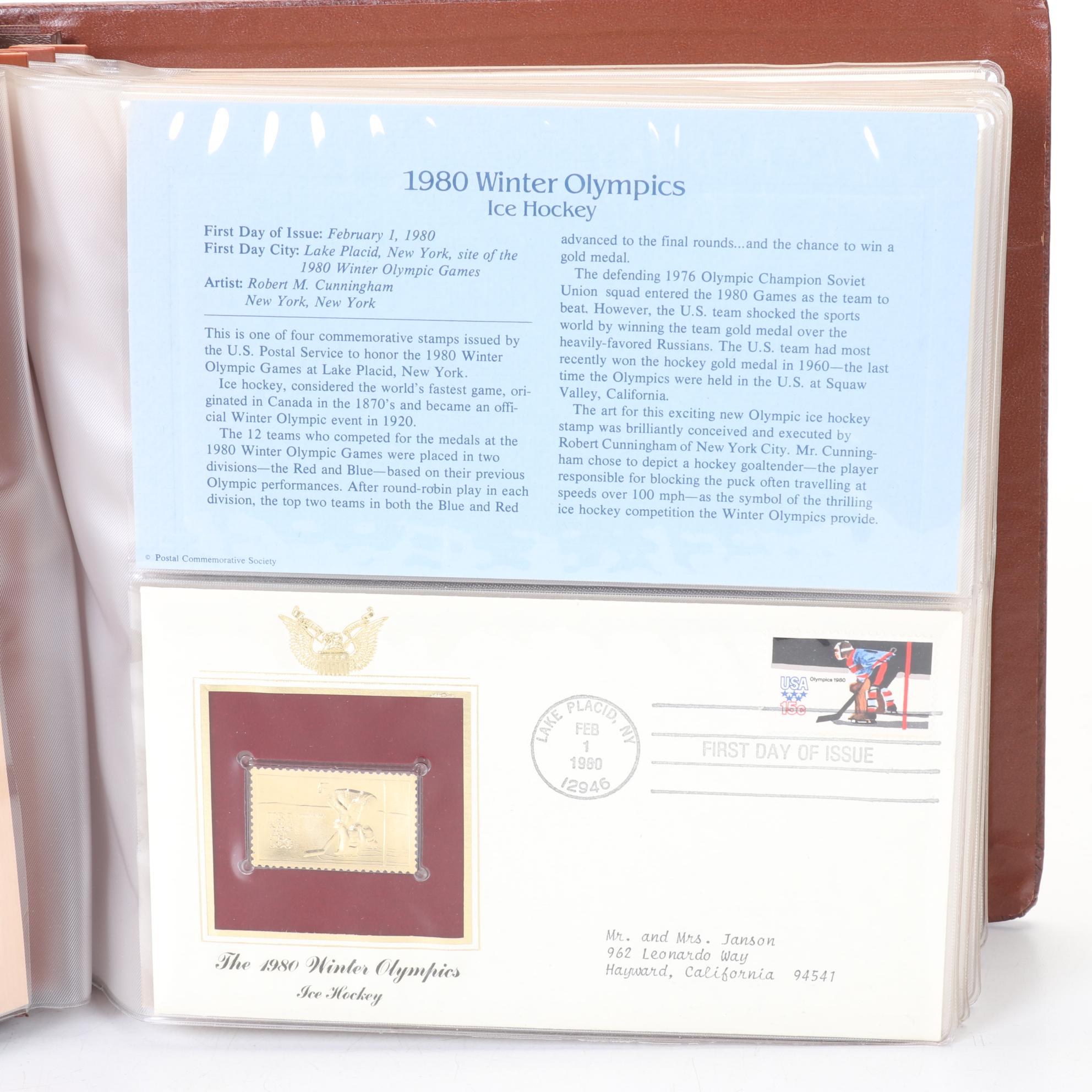 "Golden Replicas of United States Stamps" Proof Replicas in 22K Gold Foil