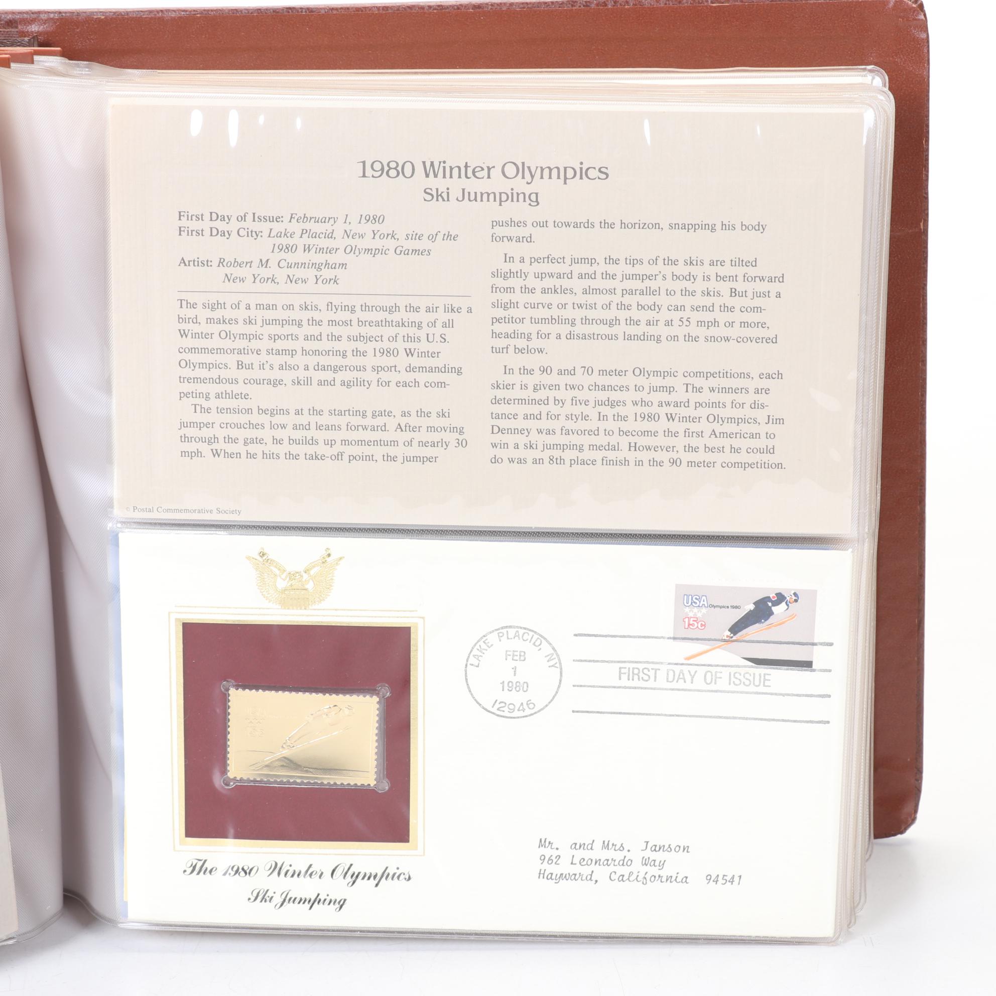 "Golden Replicas of United States Stamps" Proof Replicas in 22K Gold Foil