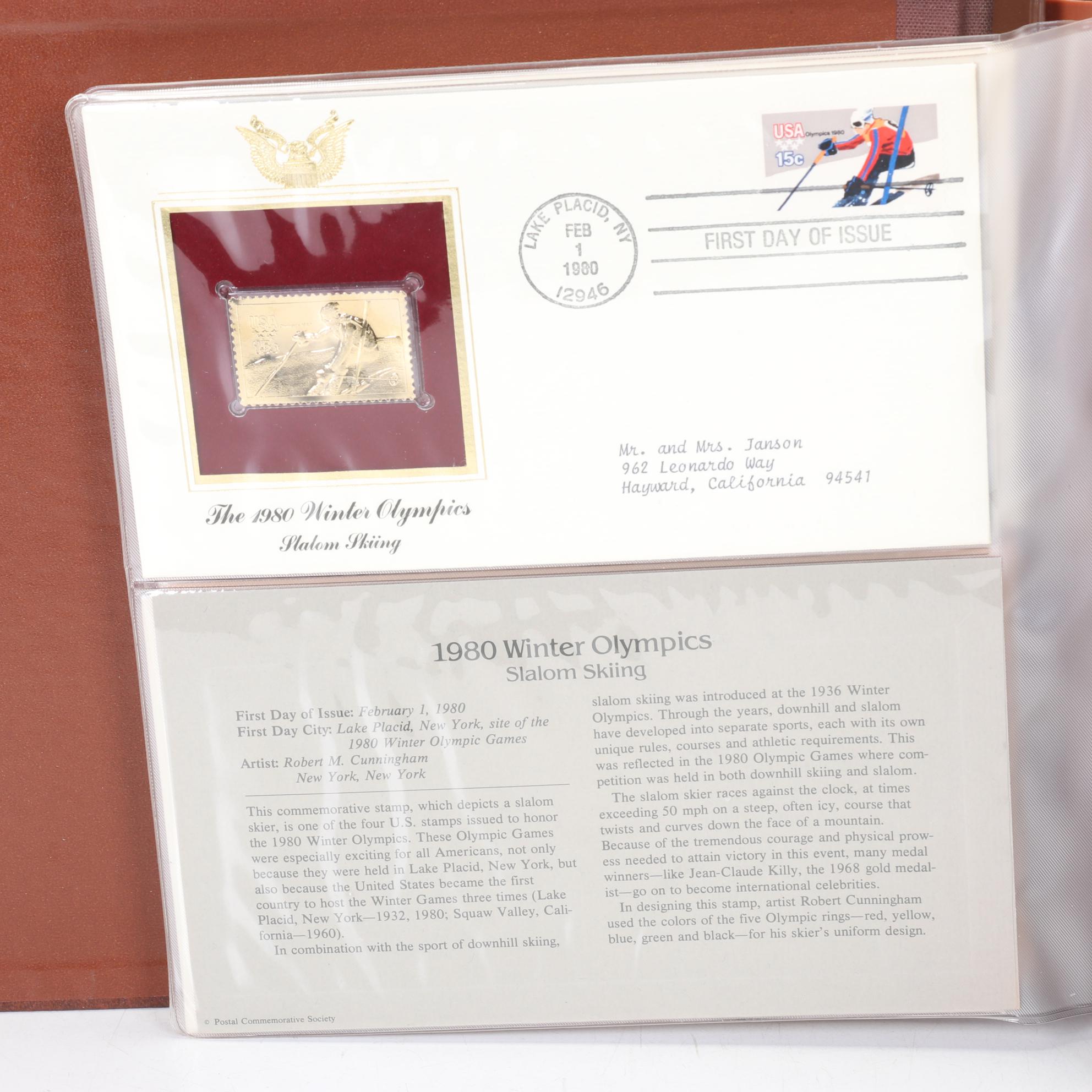 "Golden Replicas of United States Stamps" Proof Replicas in 22K Gold Foil