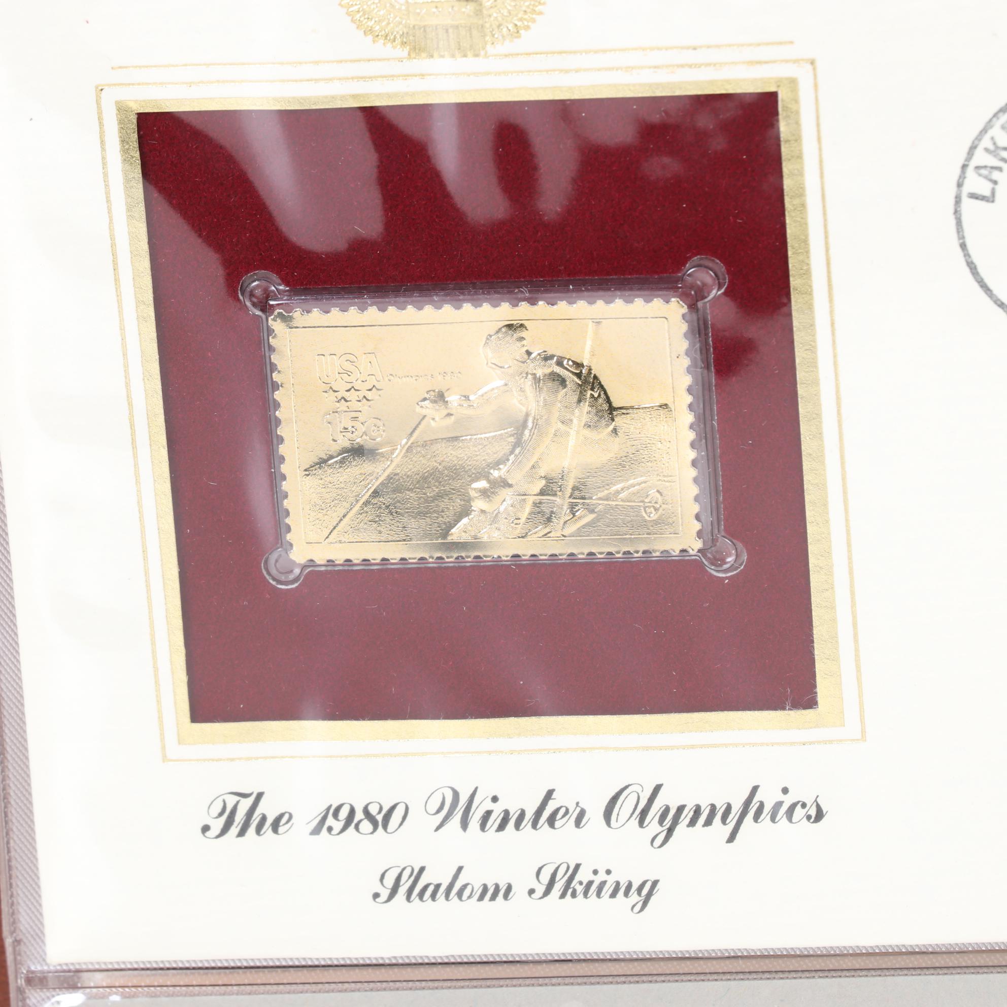 "Golden Replicas of United States Stamps" Proof Replicas in 22K Gold Foil