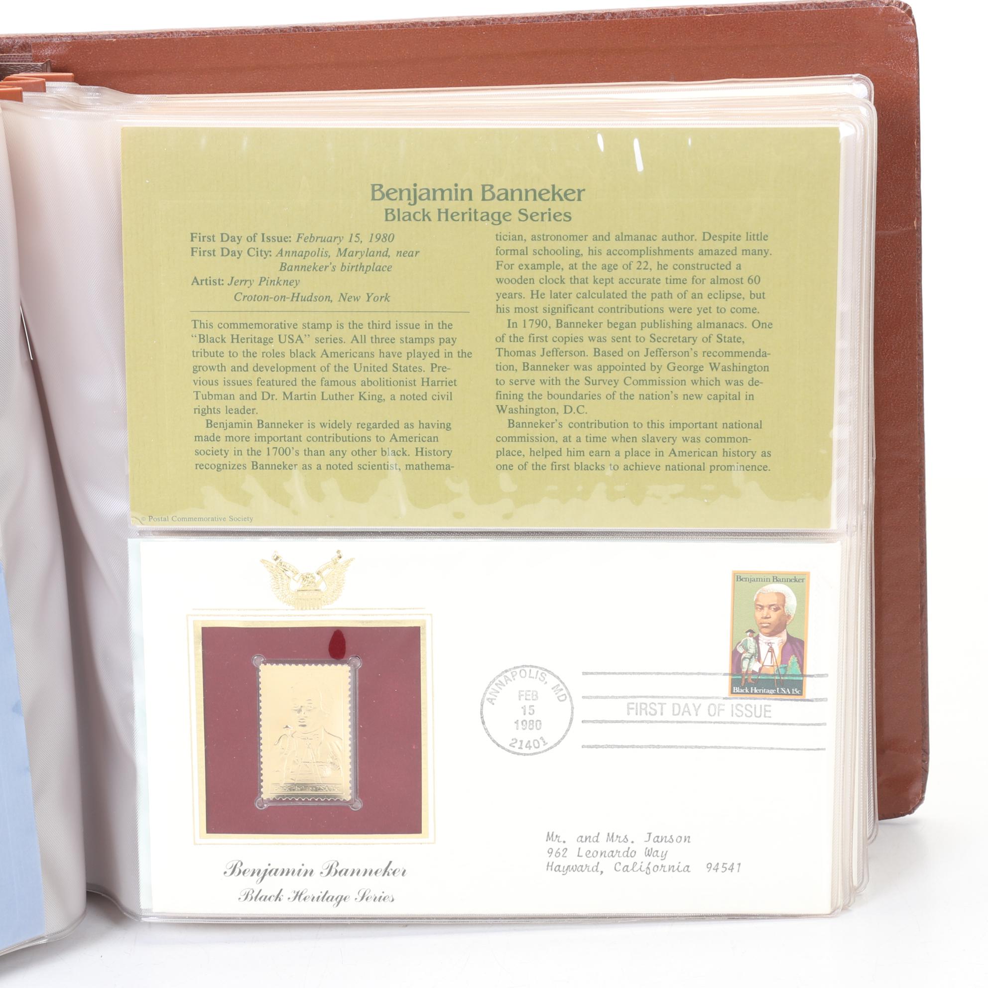 "Golden Replicas of United States Stamps" Proof Replicas in 22K Gold Foil