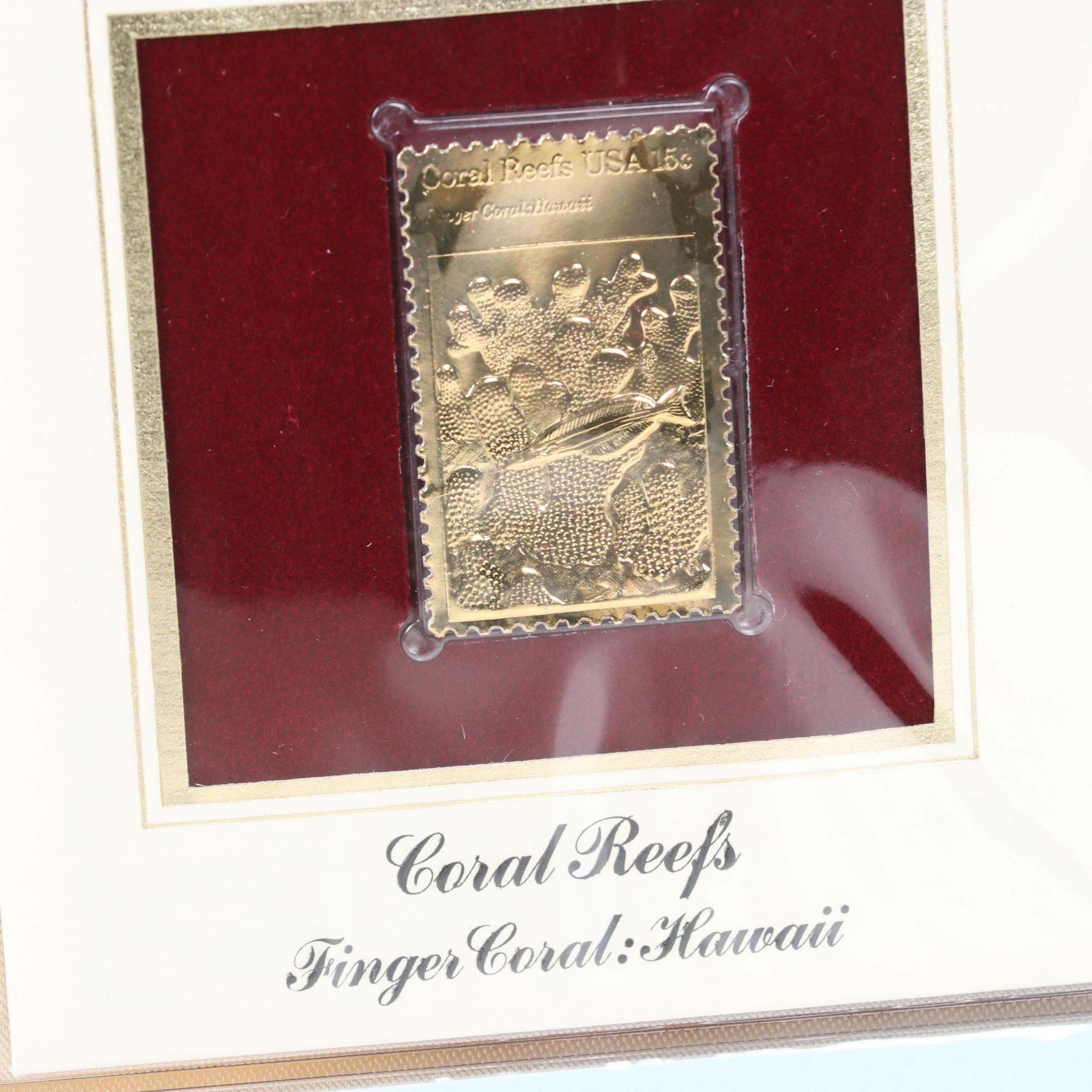 "Golden Replicas of United States Stamps" Proof Replicas in 22K Gold Foil