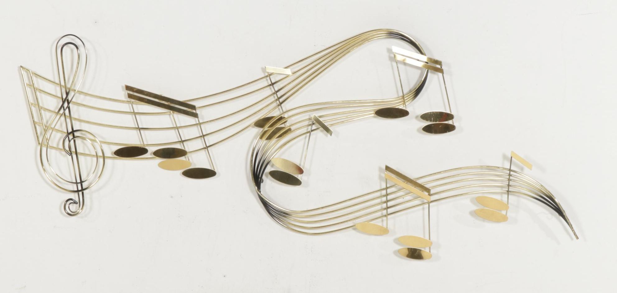 Curtis Jere Style Brass Musical Note Wall Art