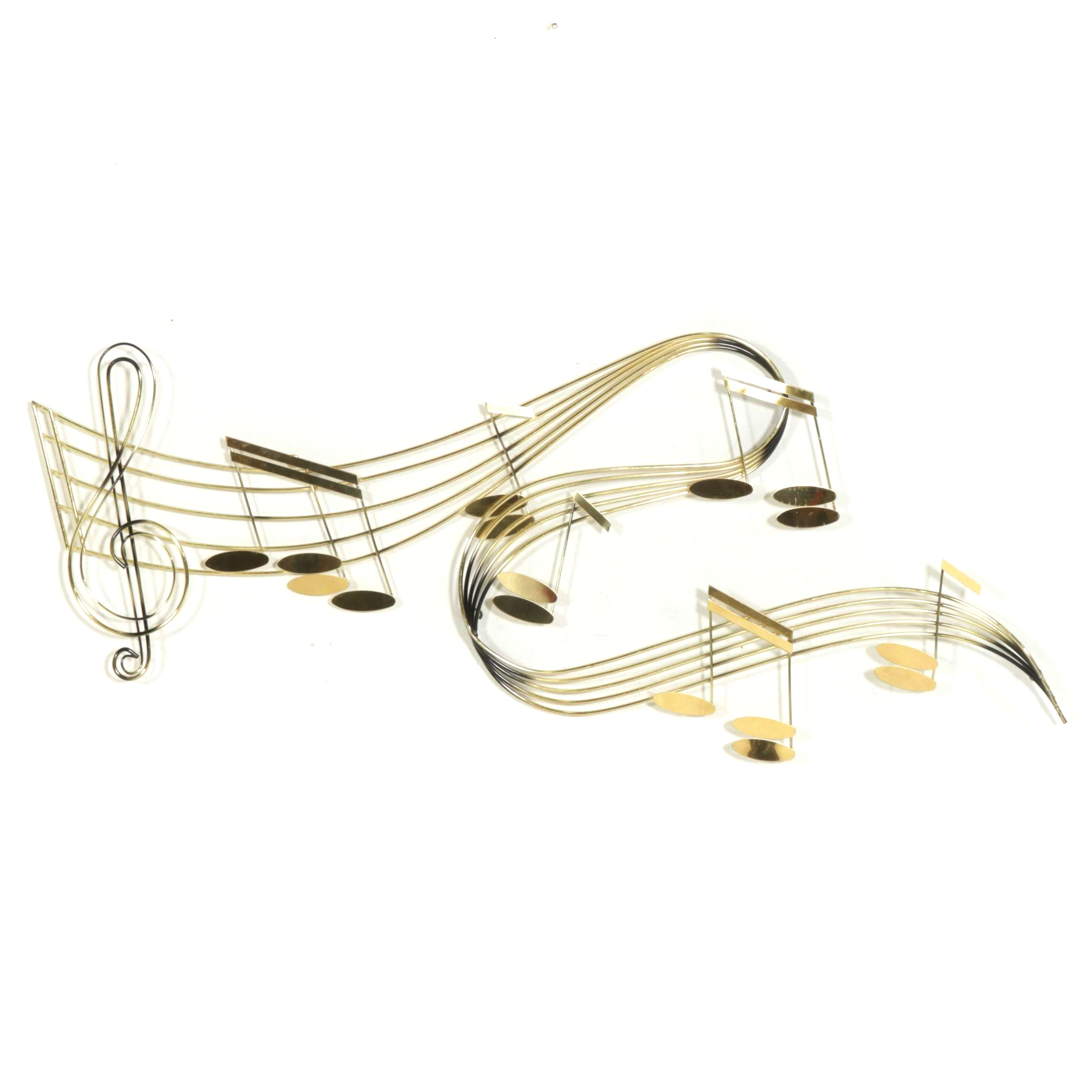 Curtis Jere Style Brass Musical Note Wall Art