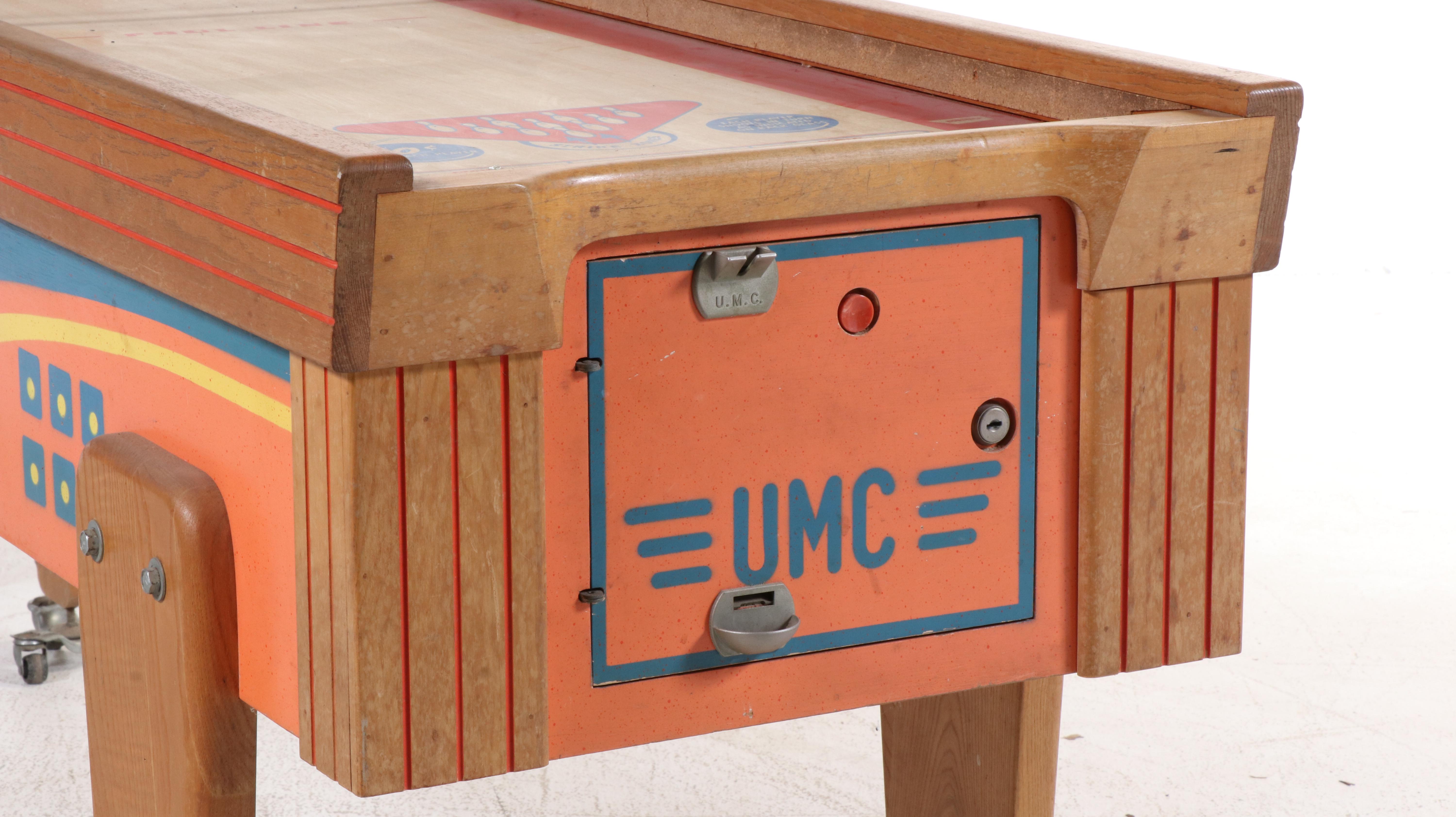 United Manufacturing Co. "Clipper Shuffle Alley" Puck Bowling Arcade Machine