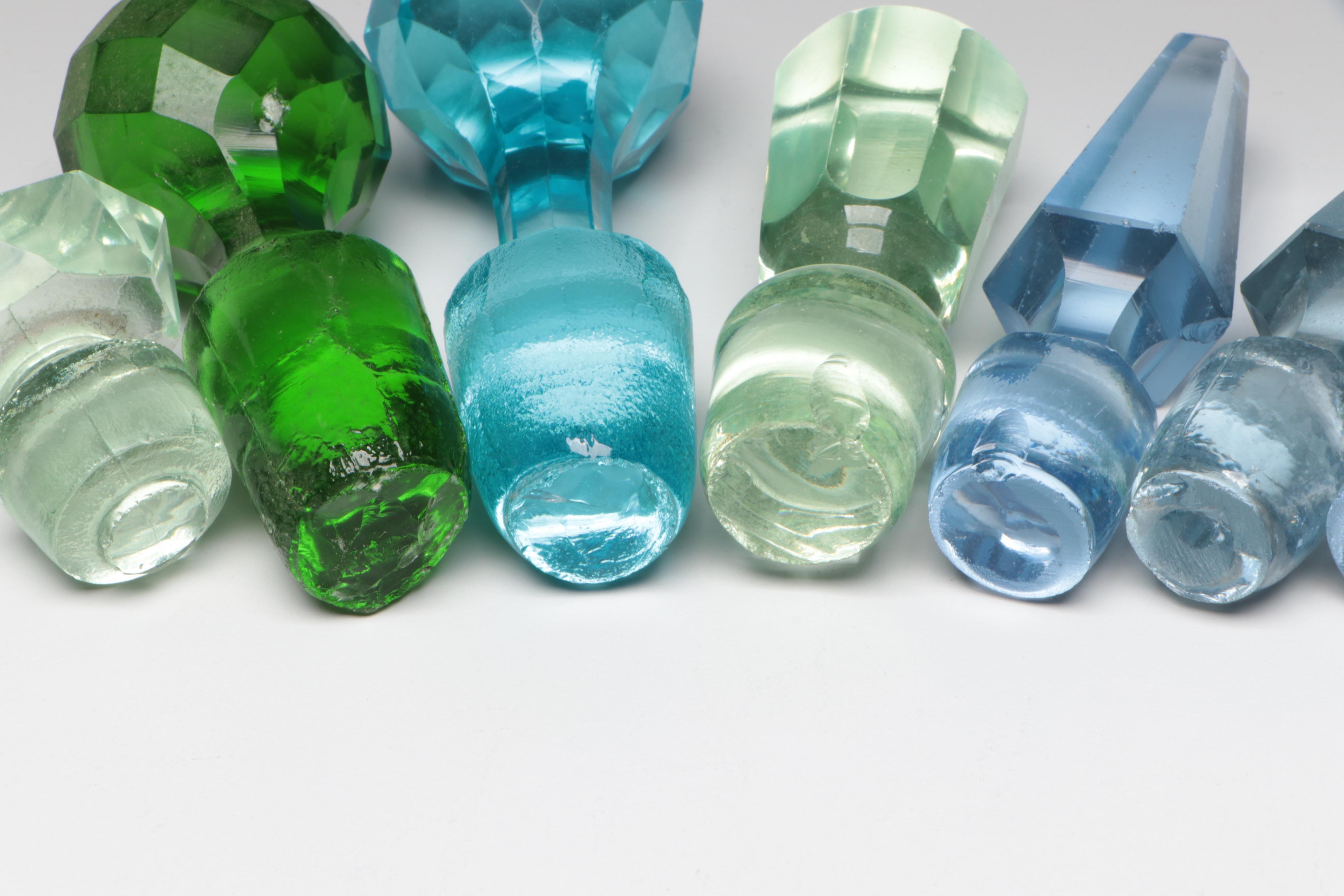 Art Deco Style Seltzer with Other Bottles and Stoppers