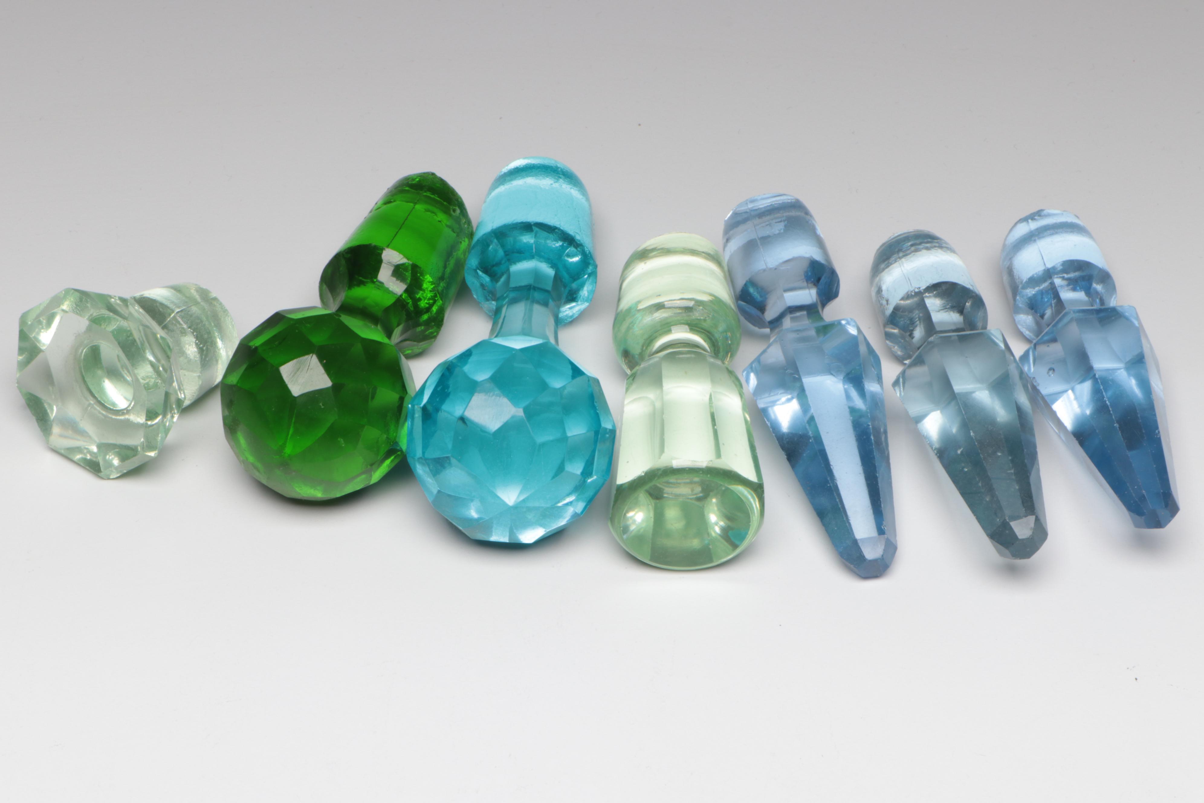 Art Deco Style Seltzer with Other Bottles and Stoppers