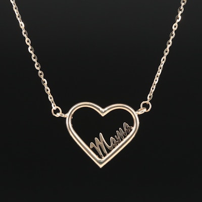 14K "Mama" Heart Necklace