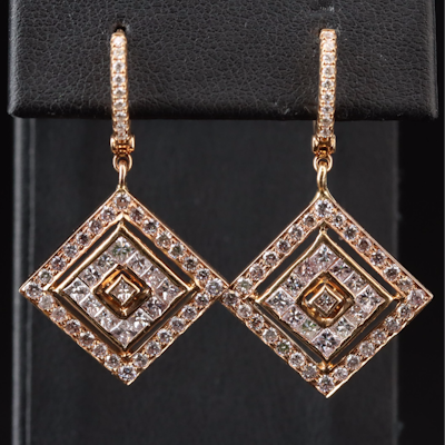 14K 2.84 CTW Diamond Earrings