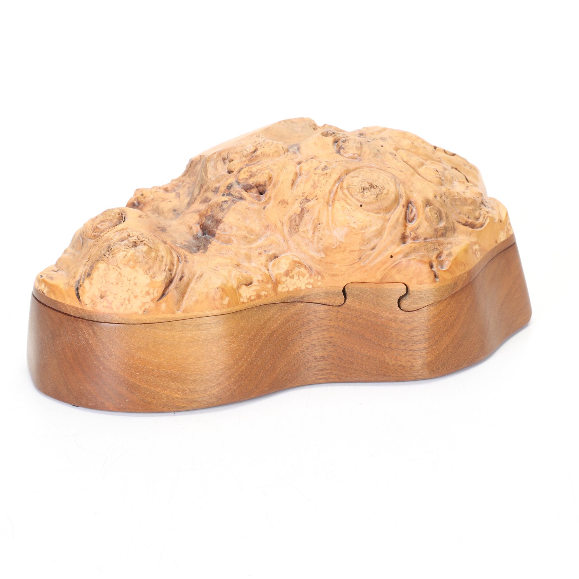 John Pollock Burl Wood Puzzle Box